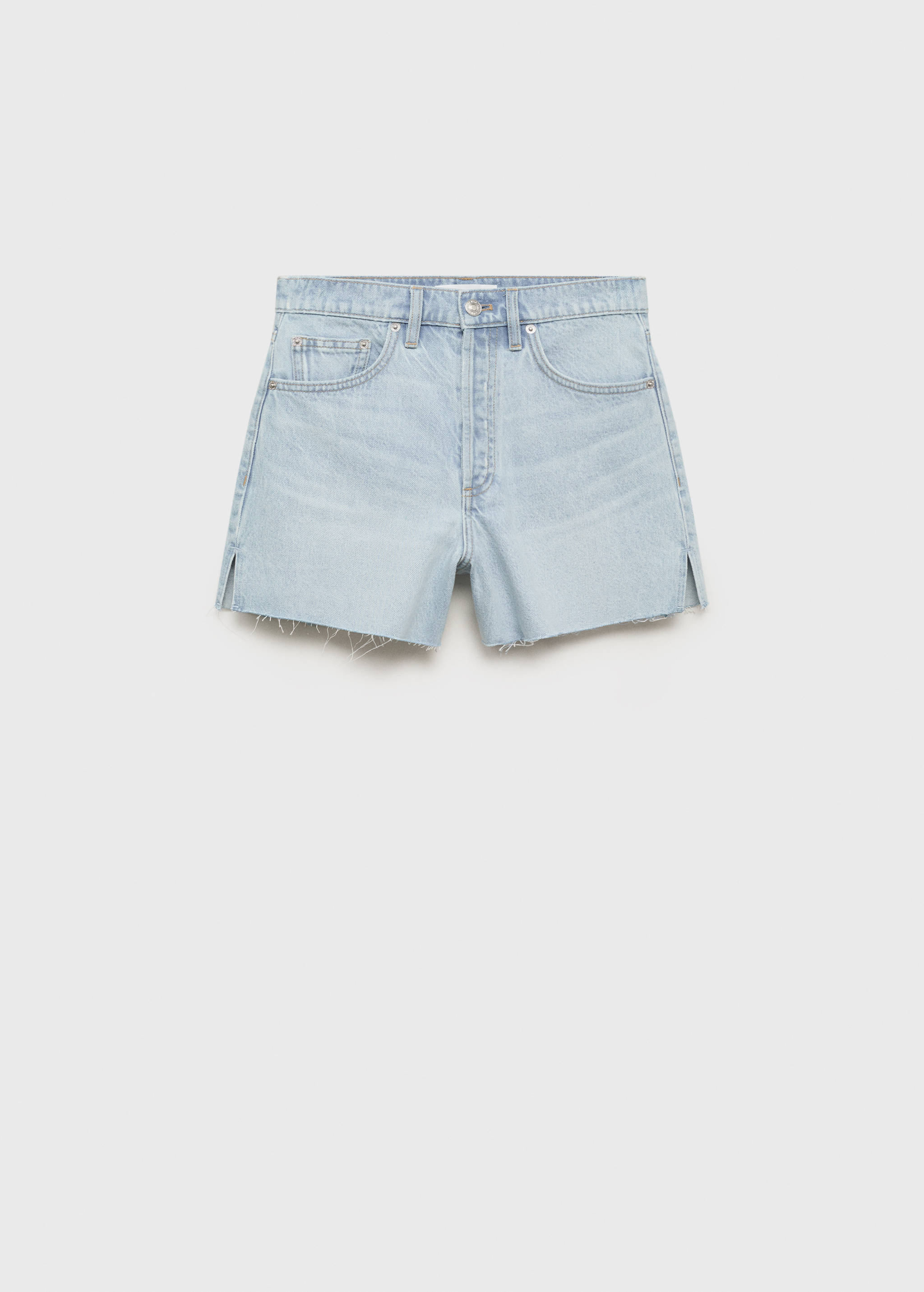 Short en jean bas effiloché - Article sans modèle