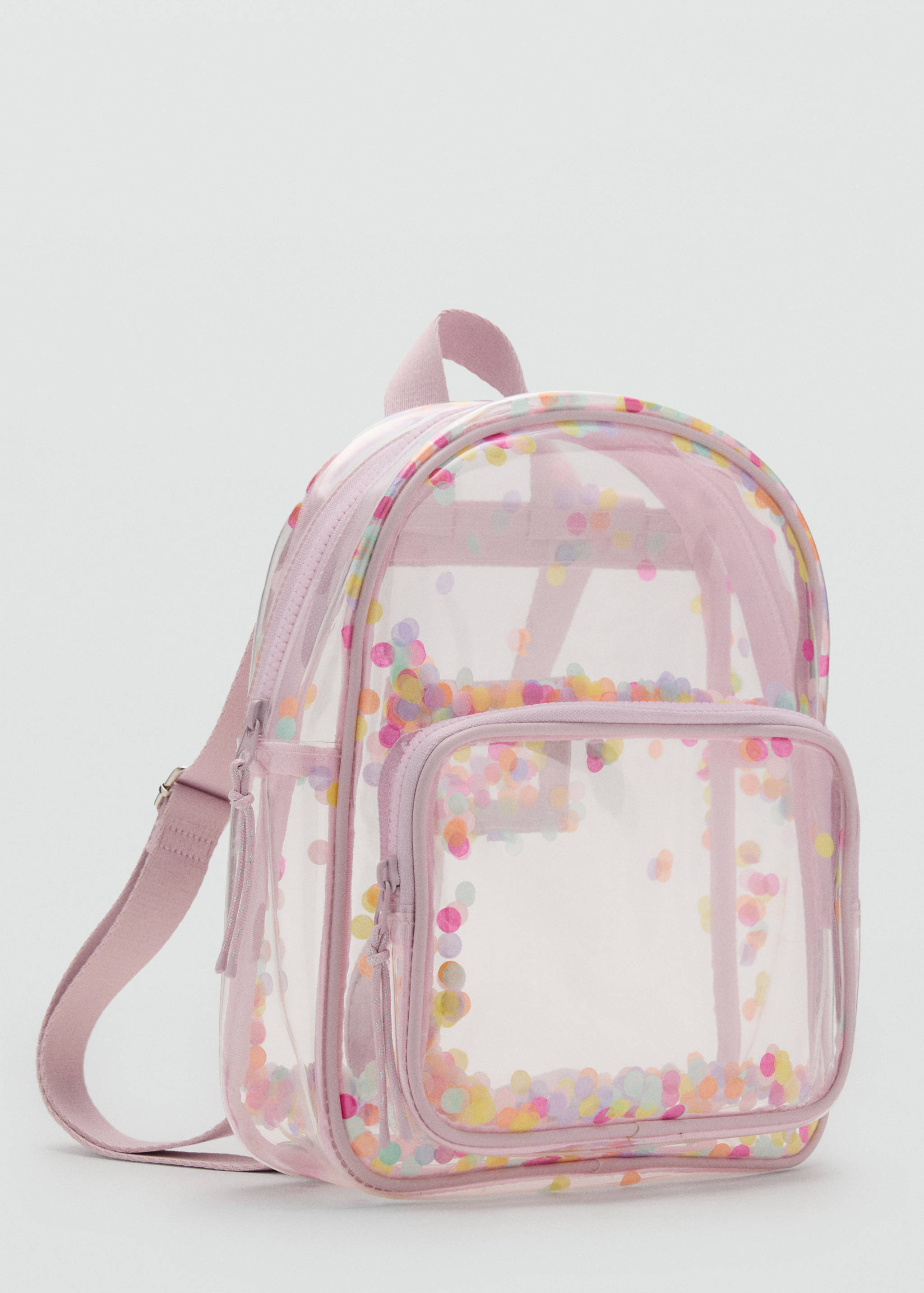 Mochila transparente confeti - Plano medio