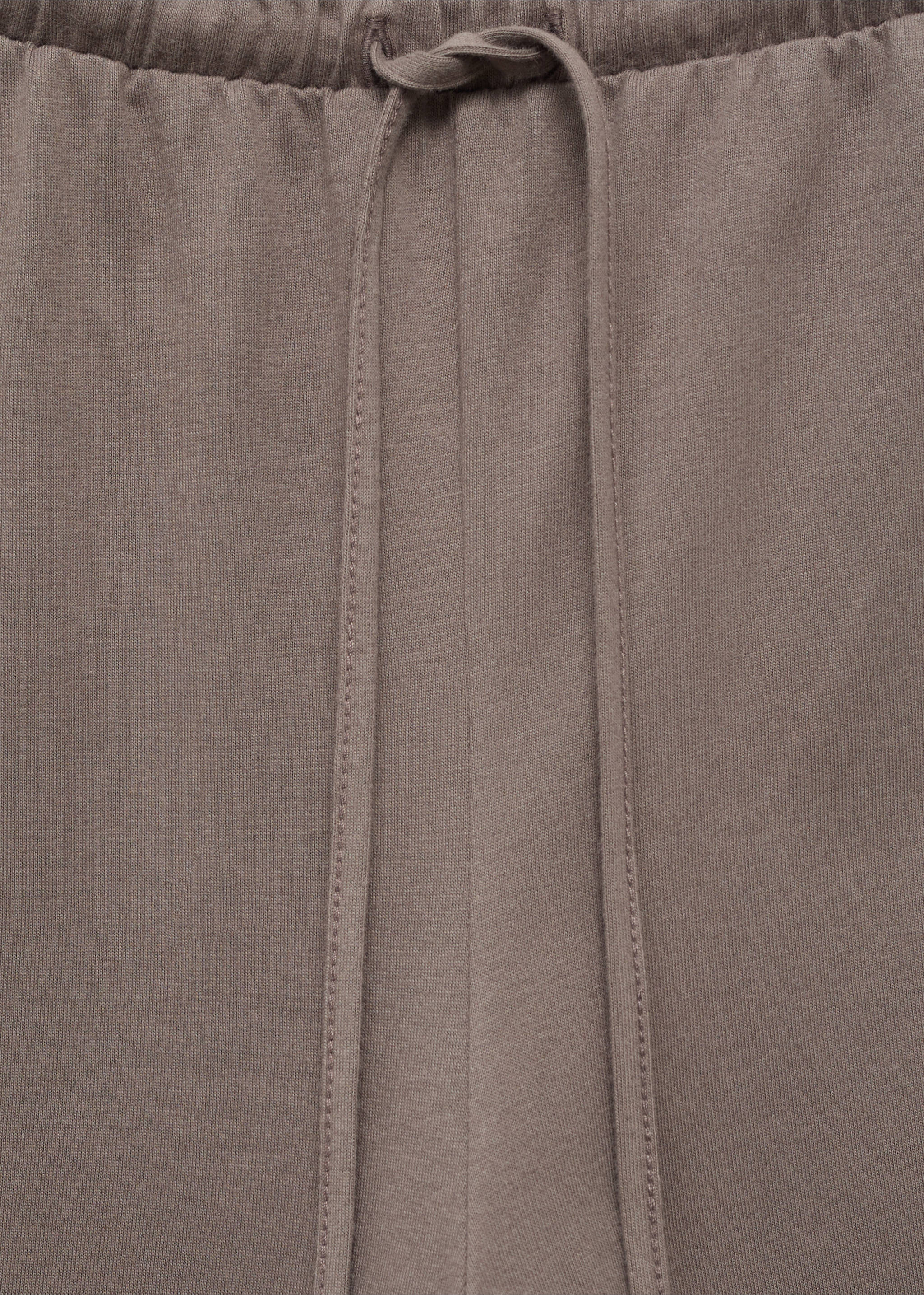 Soft-finish jogger trousers - Details of the article 8, Coffee. Ref: 17061525-00.