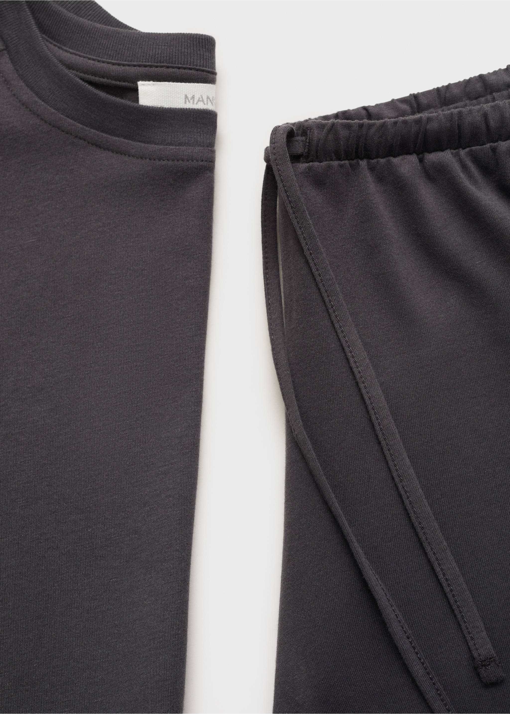 Soft-finish jogger trousers - Details of the article 0, Charcoal. Ref: 17061525-00.