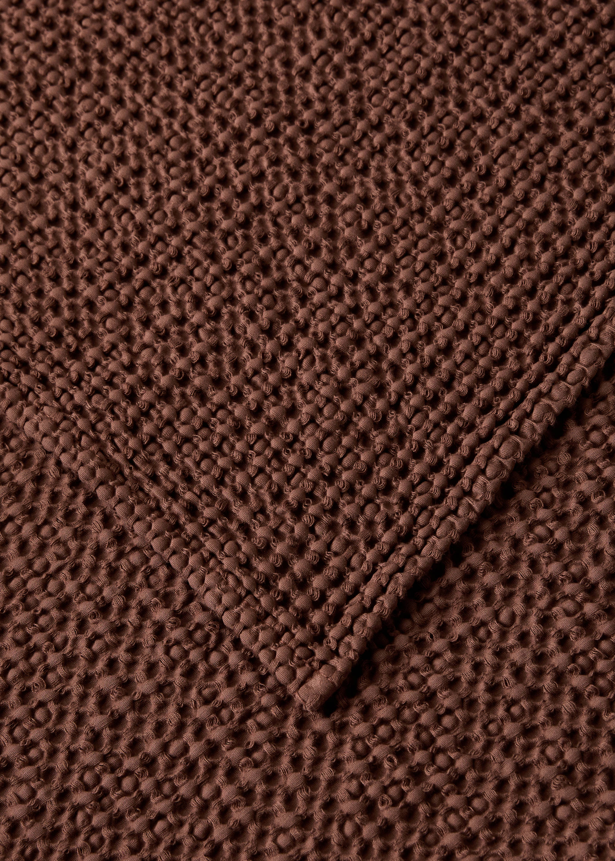 Bavlněný přehoz garment dyed s vaflovou strukturou, na postel 130/150 cm - Detail zboží 1