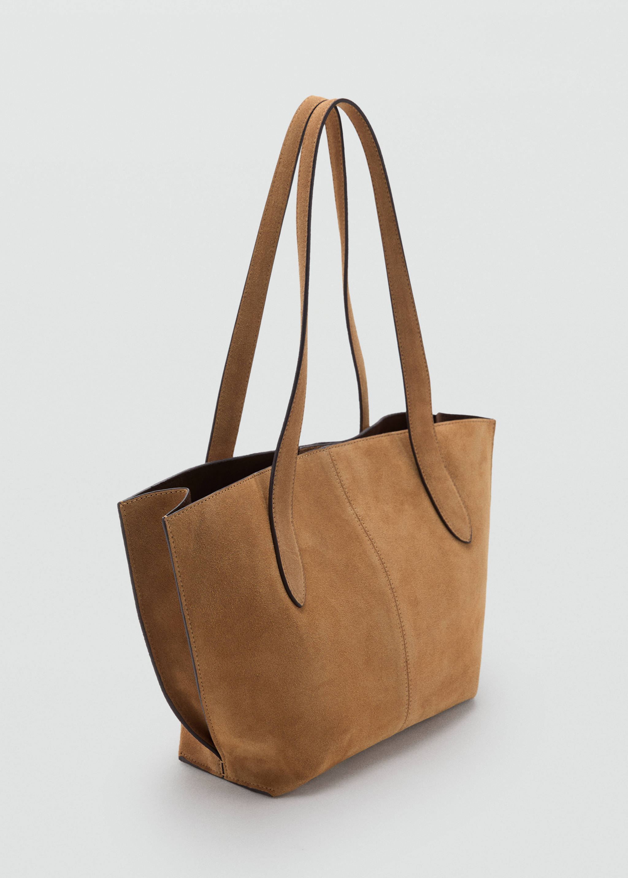 Mini-Shopper Bag aus Rauleder - Mittlere Ansicht