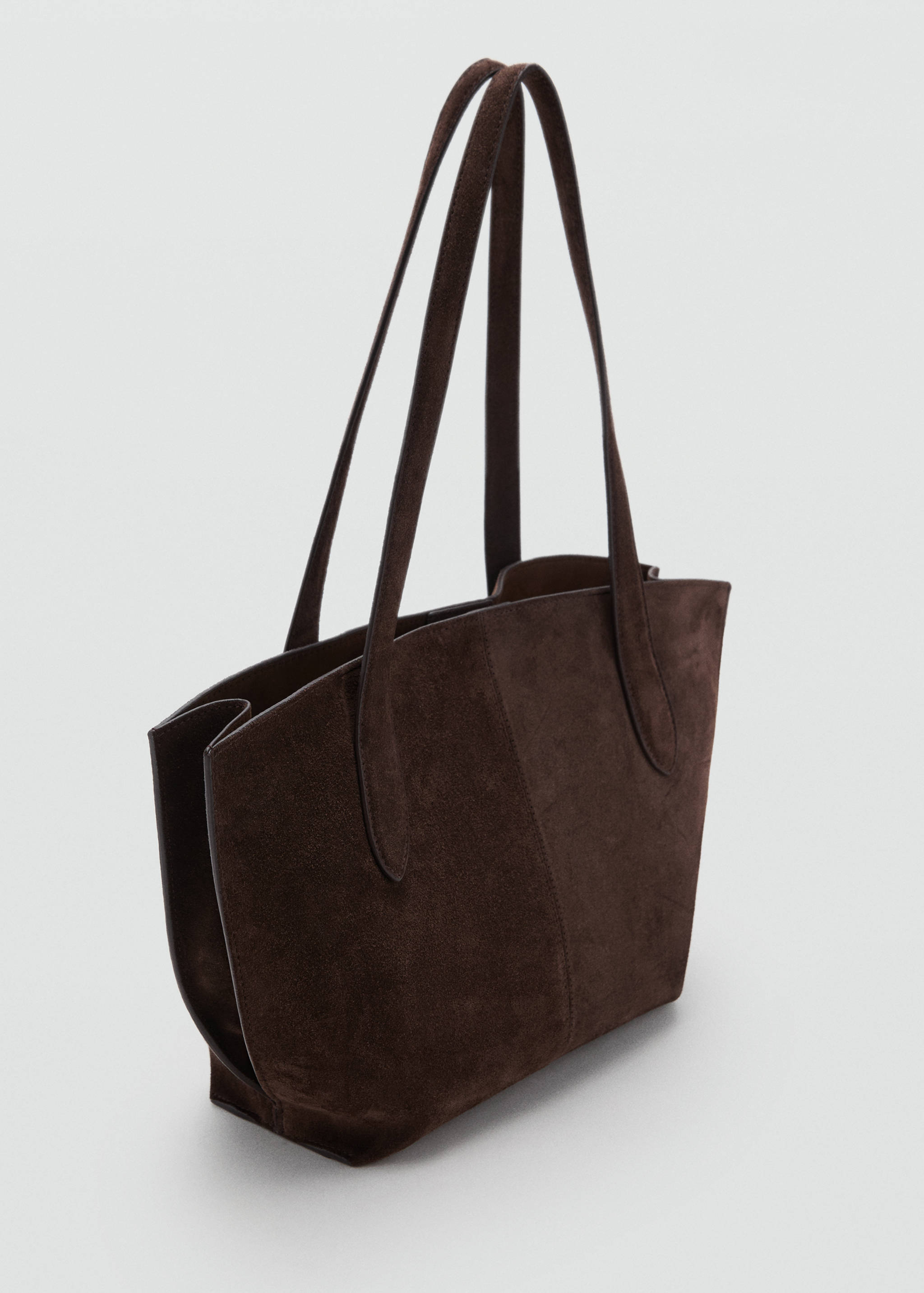 Mini-Shopper Bag aus Rauleder - Mittlere Ansicht