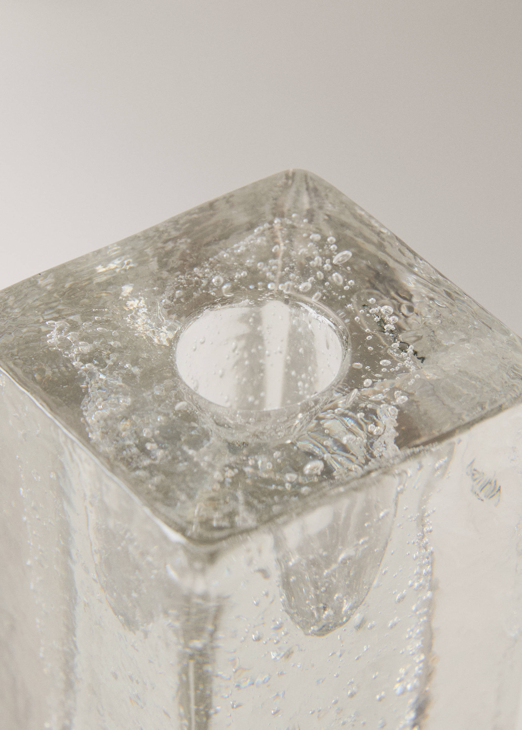 Bougeoir en verre à bulles haut - Détail de l'article 1