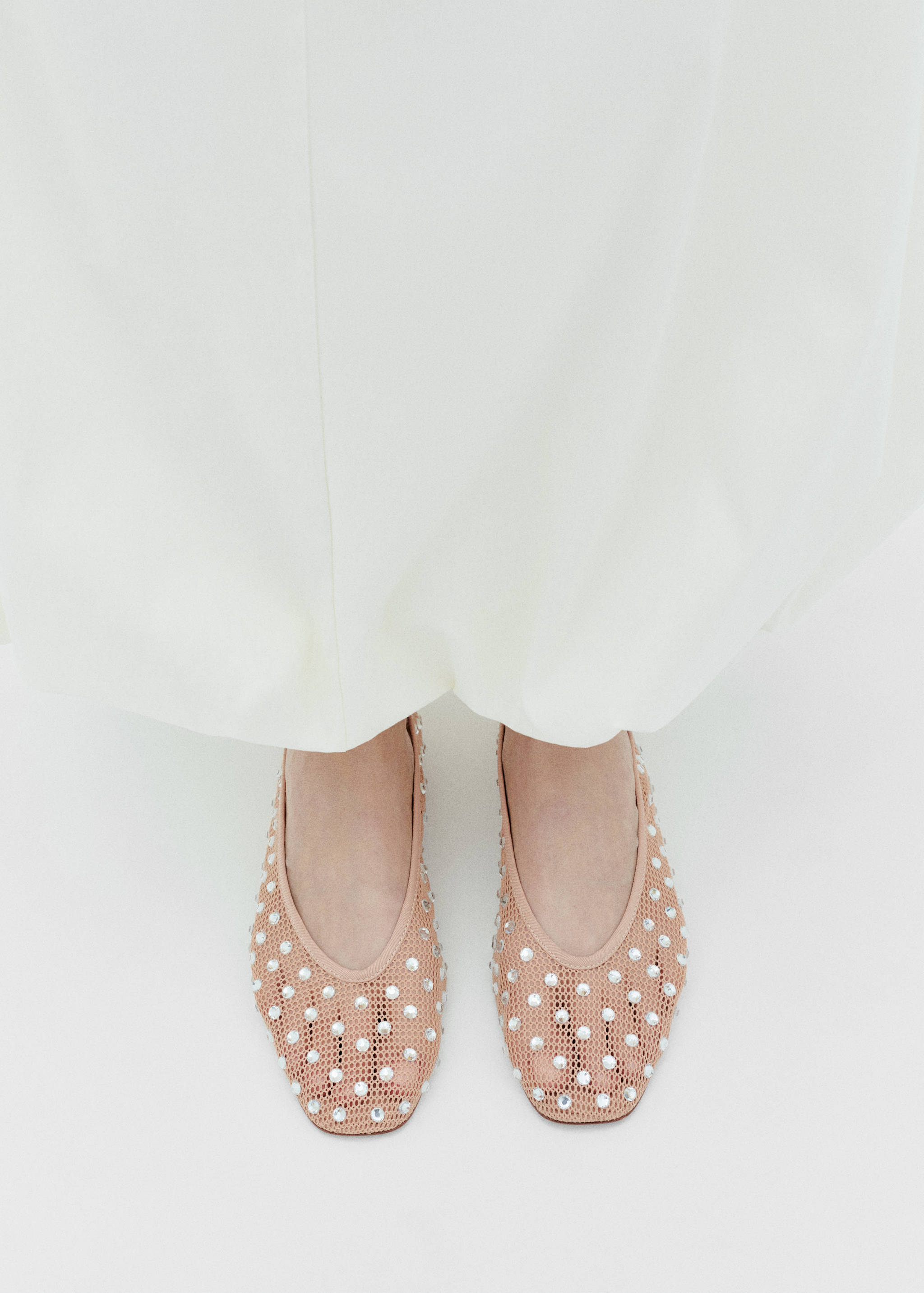 Mesh rhinestone ballet flats - Details of the article 9