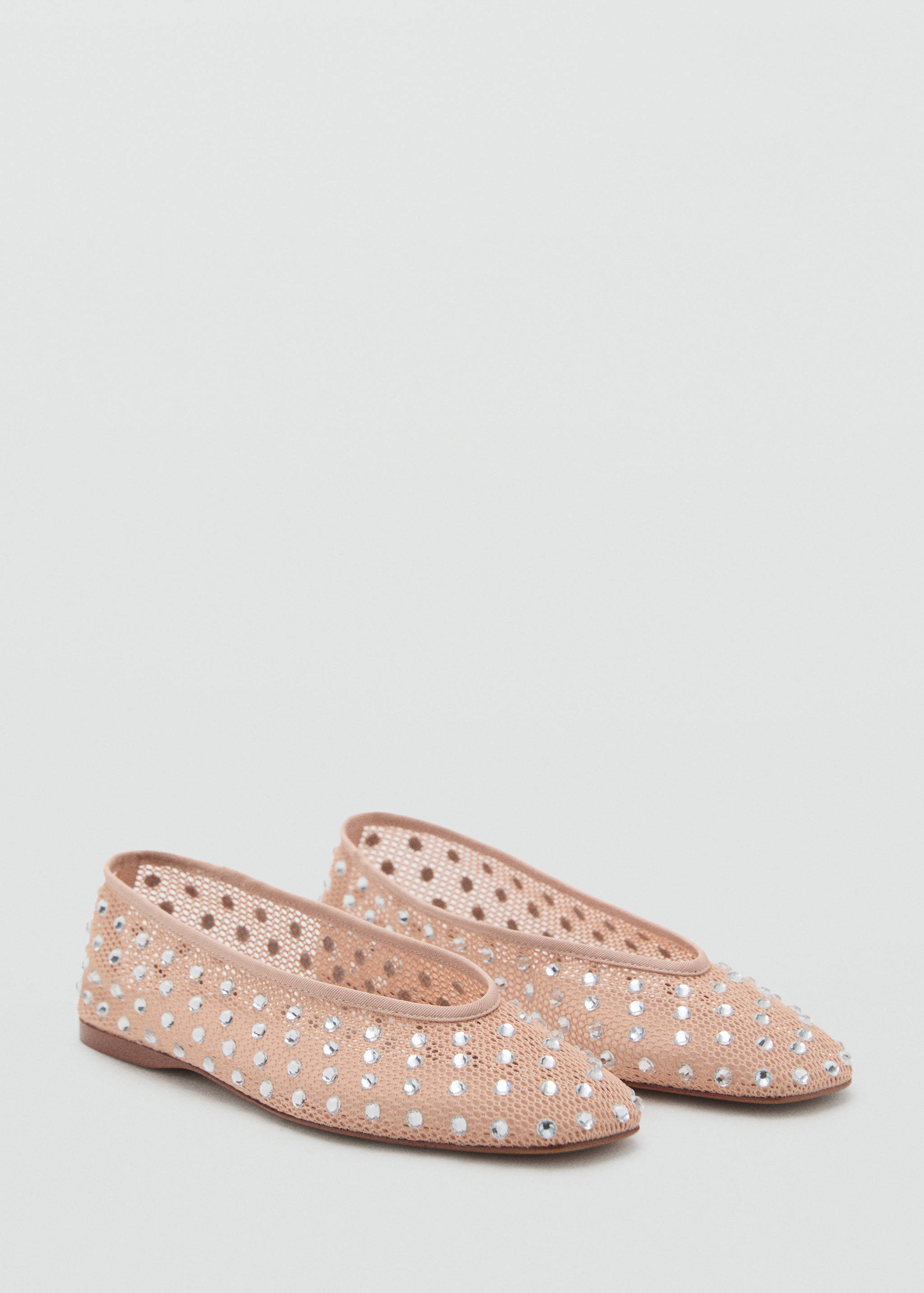 Mesh rhinestone ballet flats - Medium plane