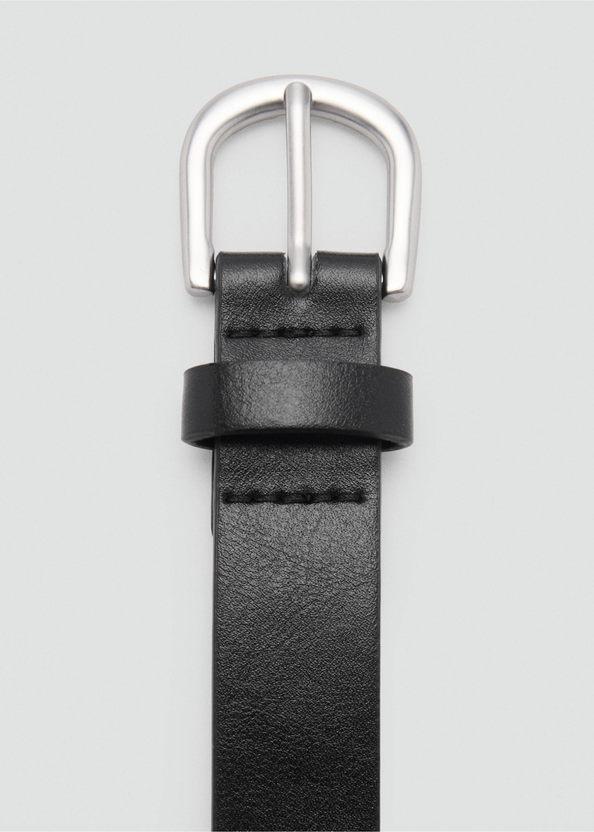 Faux-leather belt - Medium plane, Black. Ref: 17062031-00.