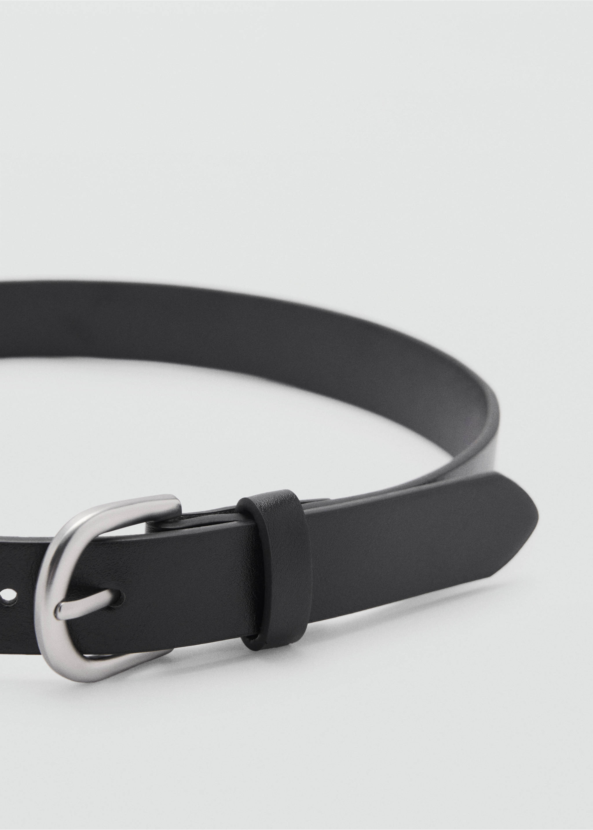 Faux-leather belt - Details of the article 1, Black. Ref: 17062031-00.