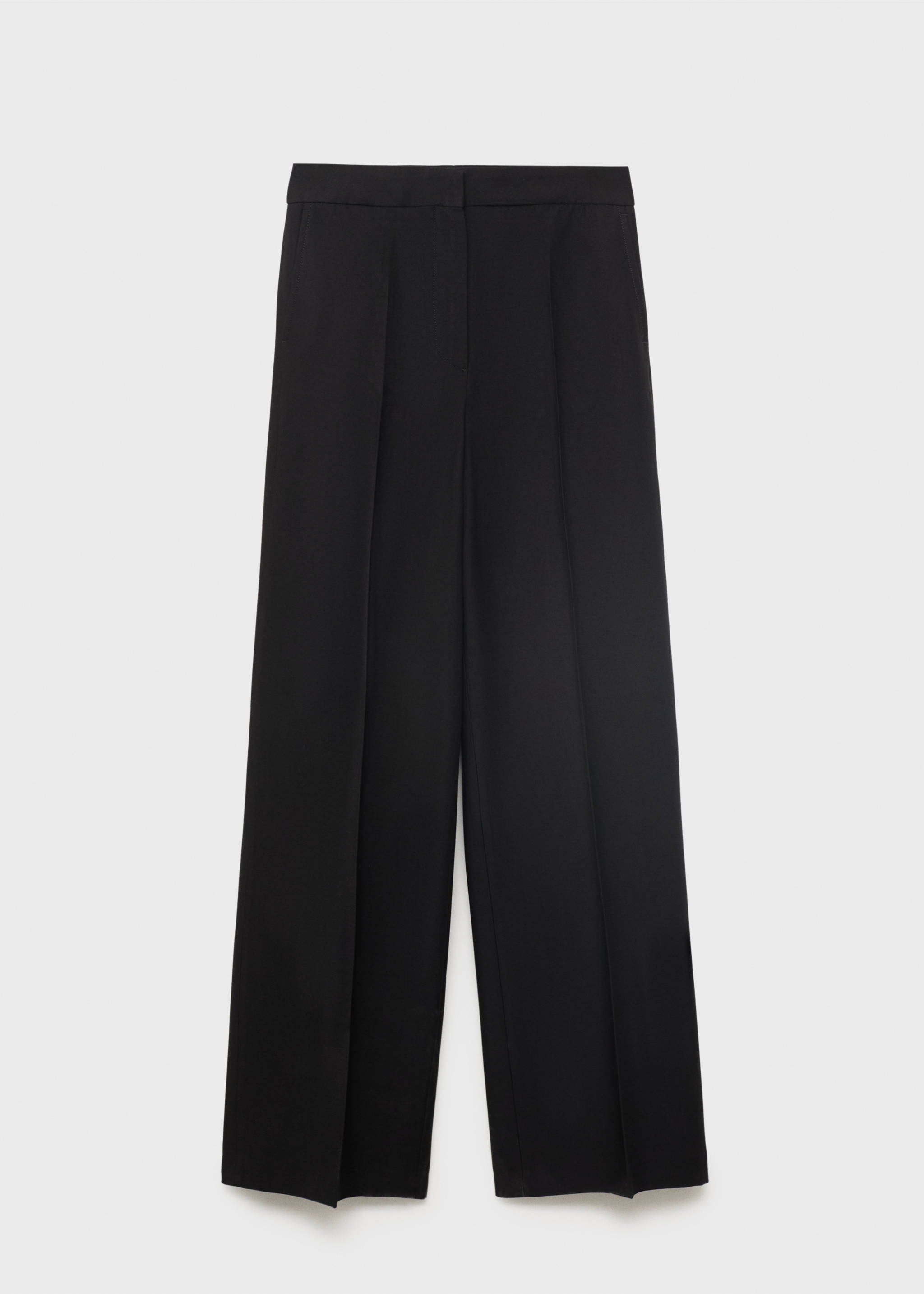 Pantalon de costume droit taille normale - Article sans modèle, Noir. Ref: 17062038-00.