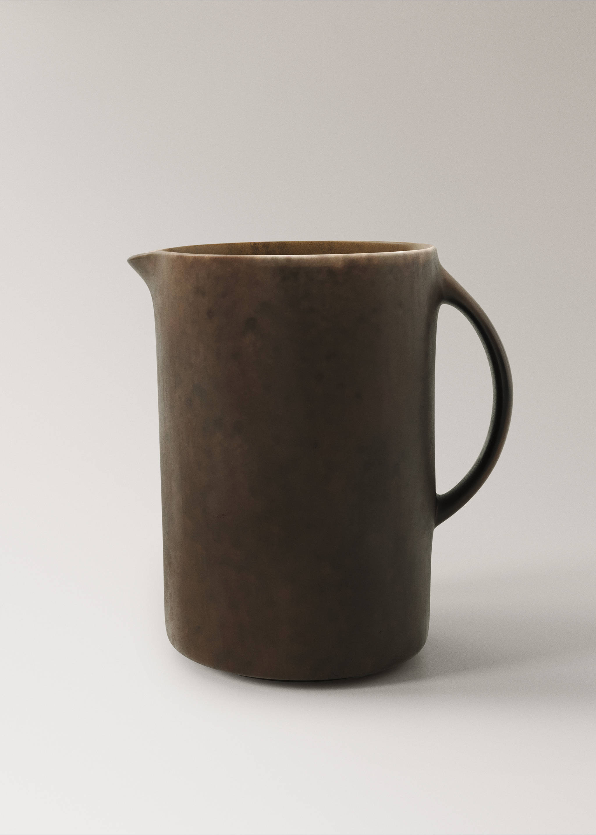 Matný kameninový džbán - Zboží bez modelu, Kávová. Ref: 17062039-00.