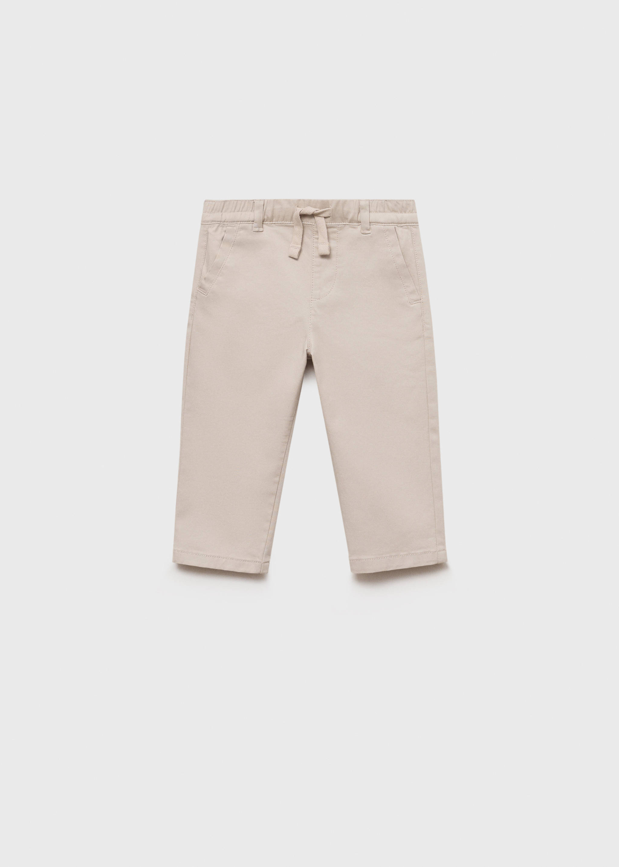 Drawstring cotton trousers - Article without model