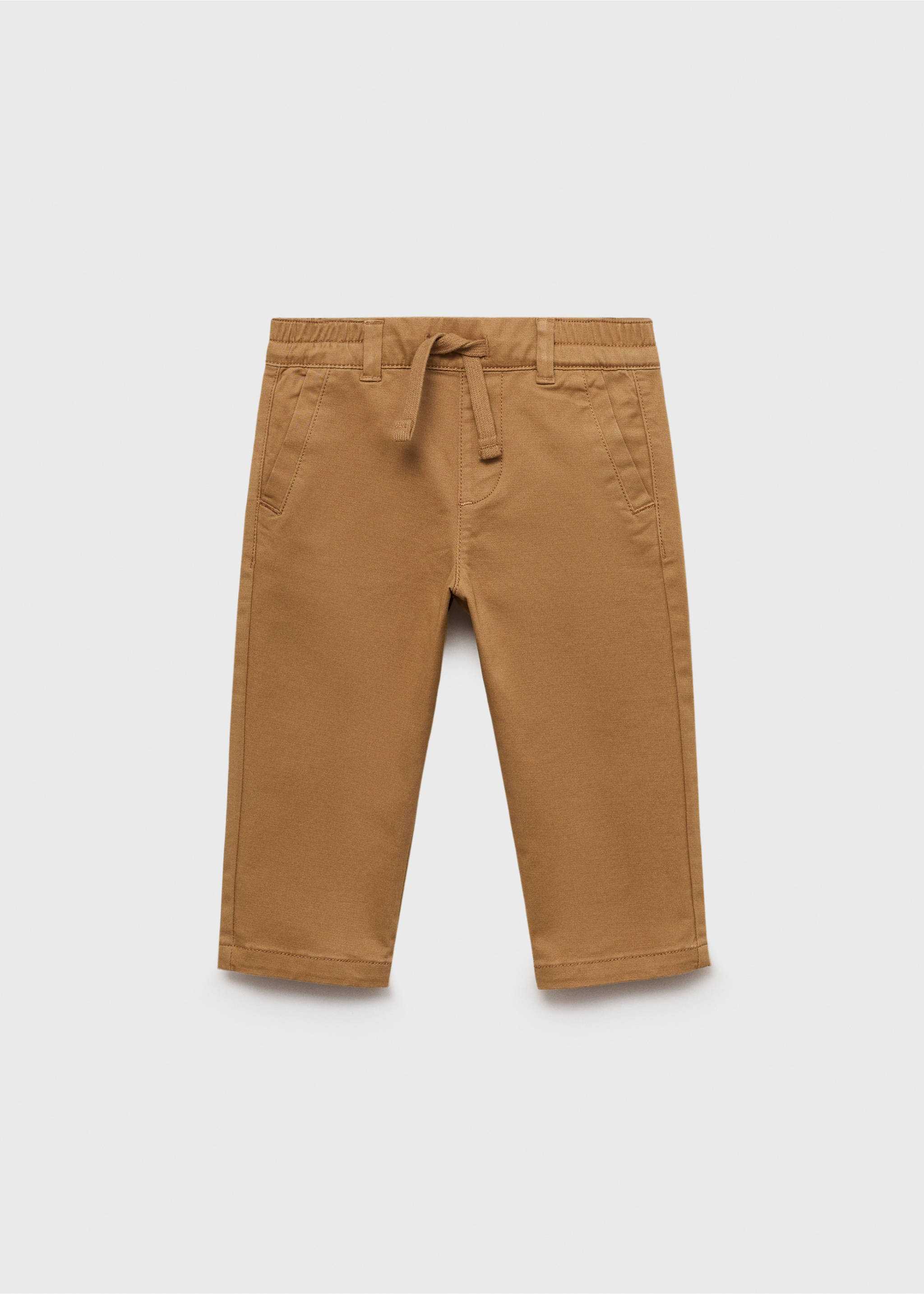 Pantalon coton à cordon - Article sans modèle, Tabac. Ref: 17062535-00.