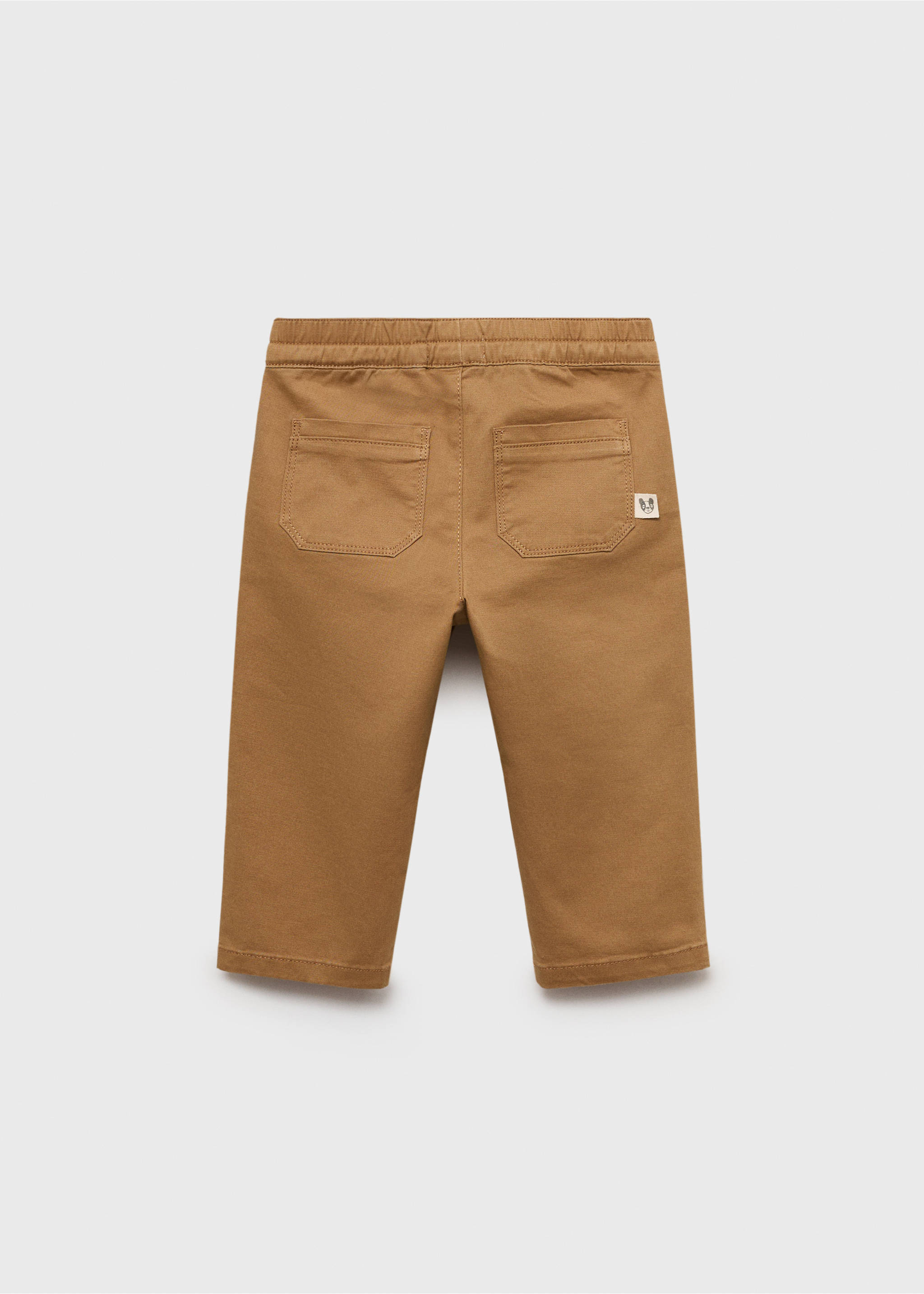 Pantalon coton à cordon - Verso de l’article, Tabac. Ref: 17062535-00.