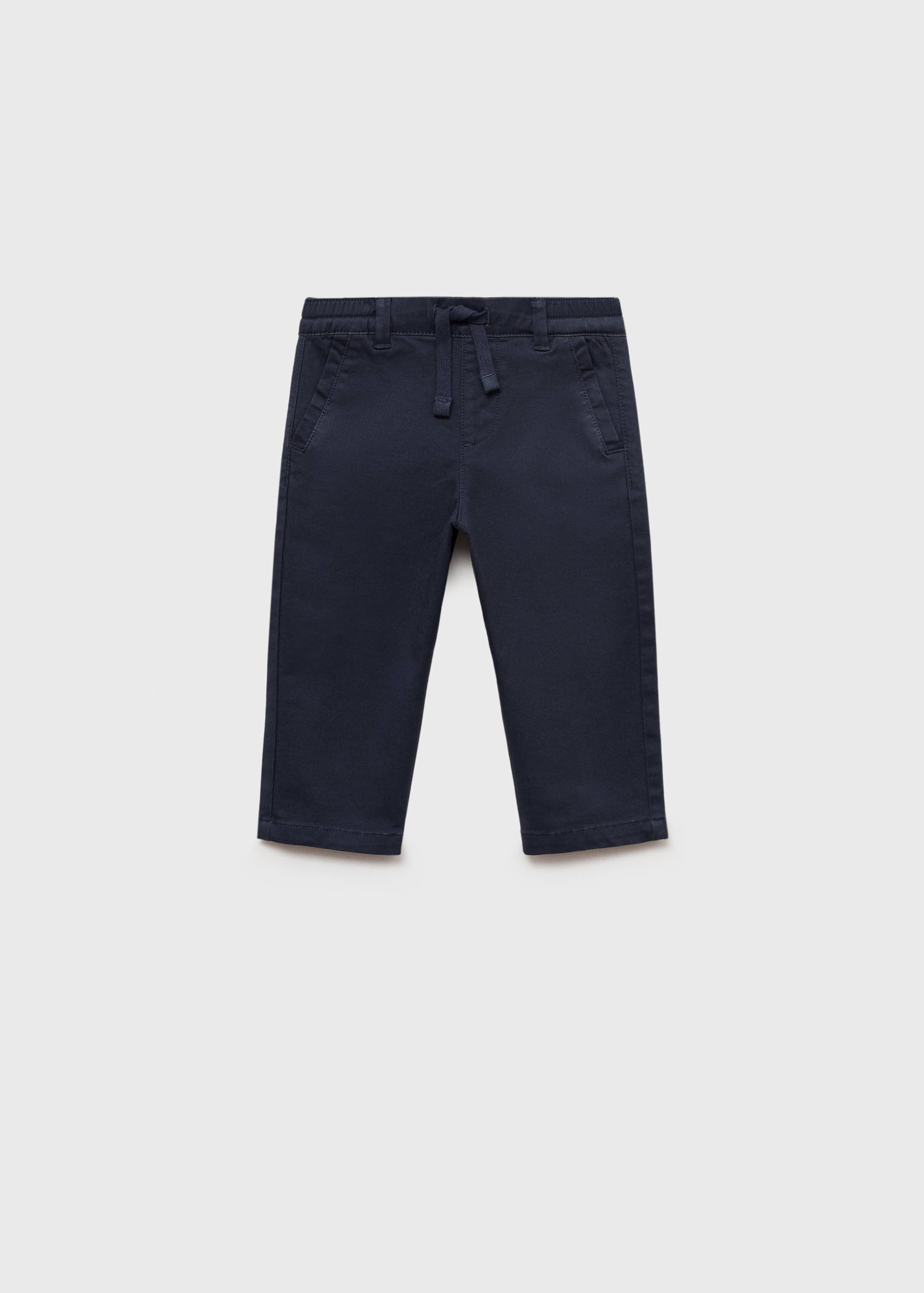 Drawstring cotton trousers - Article without model