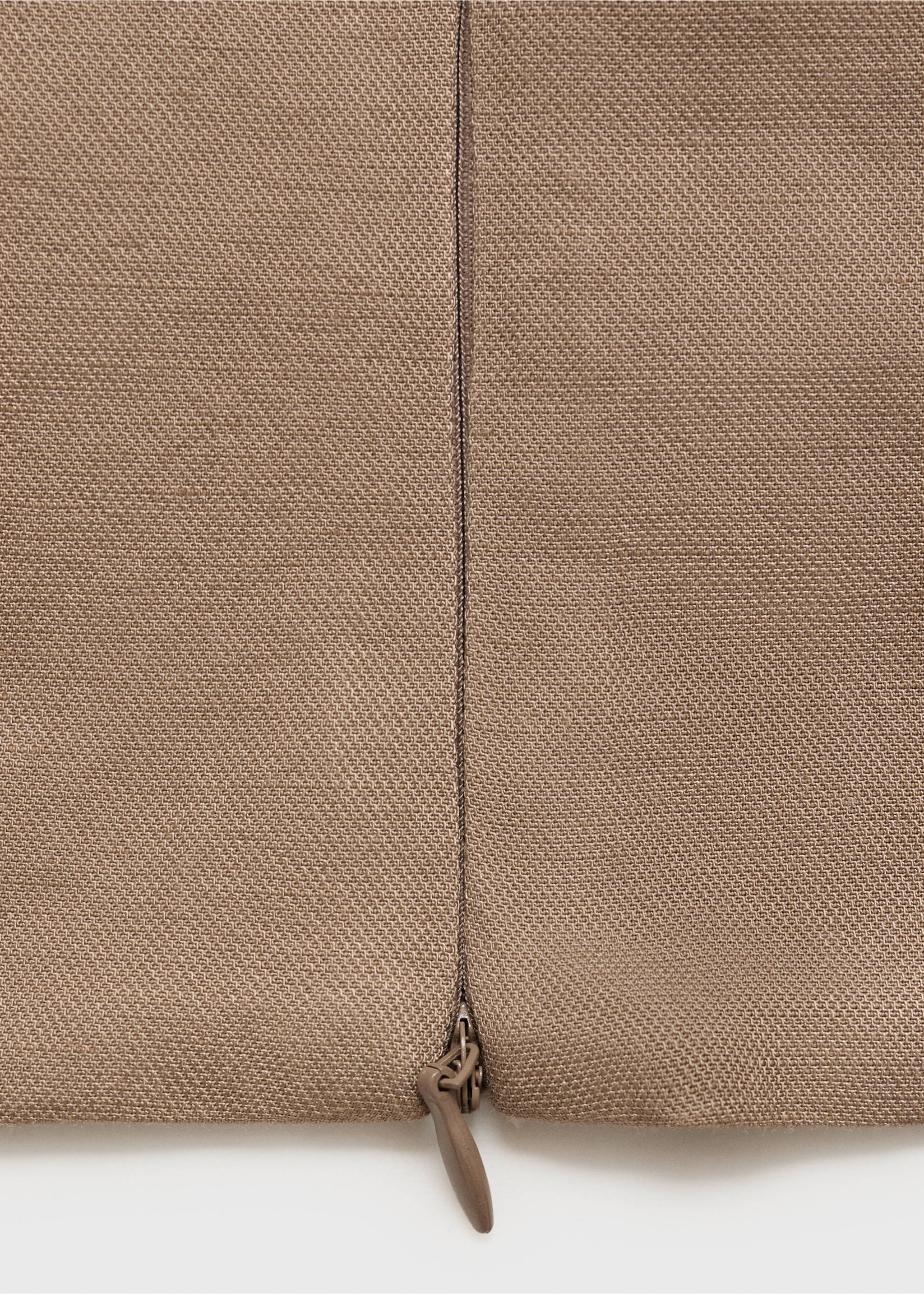 Linen-blend cross-back top - Details of the article 0, Brown. Ref: 17062537-00.
