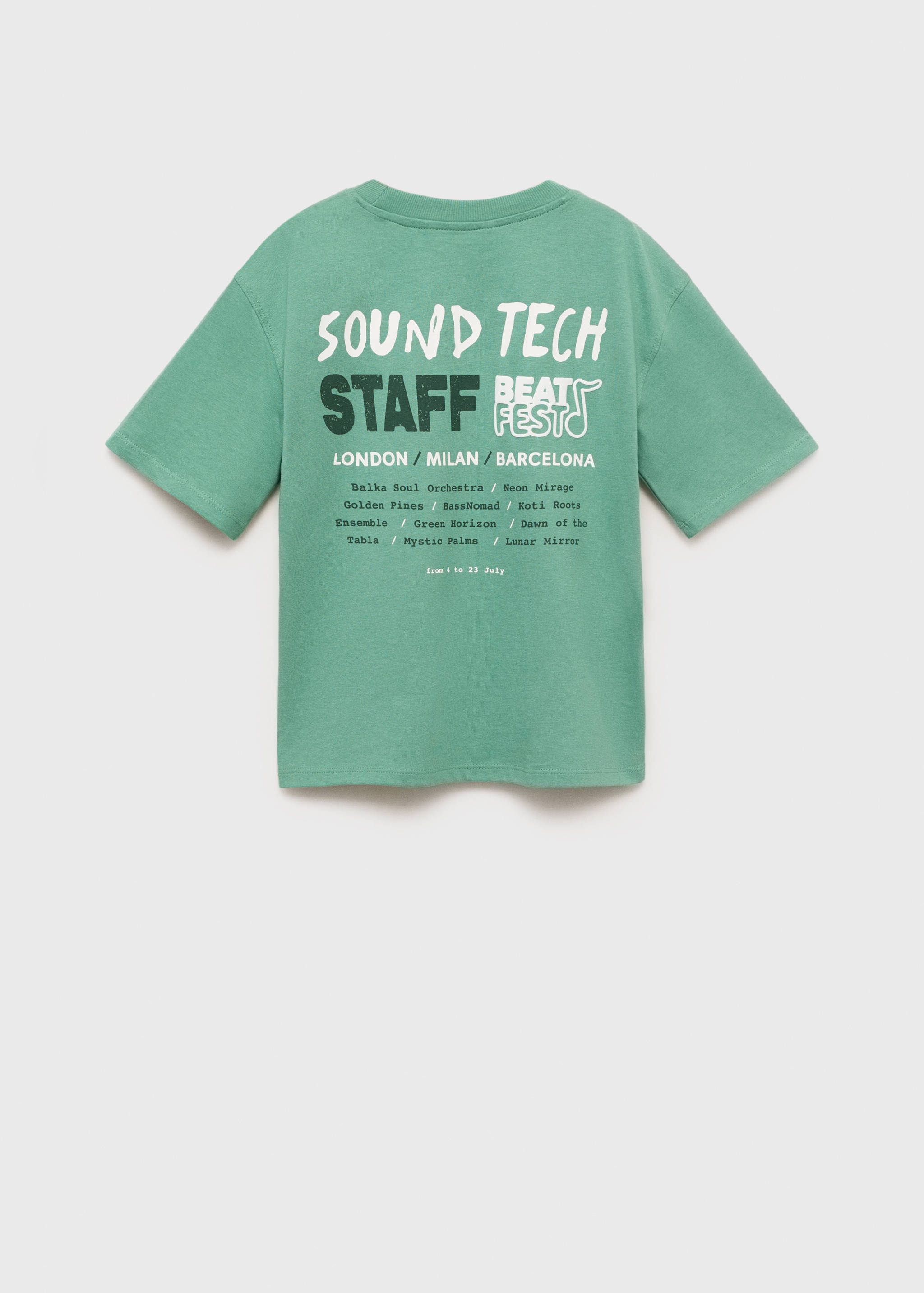 Printed embossed letters t-shirt - Reverse of the article