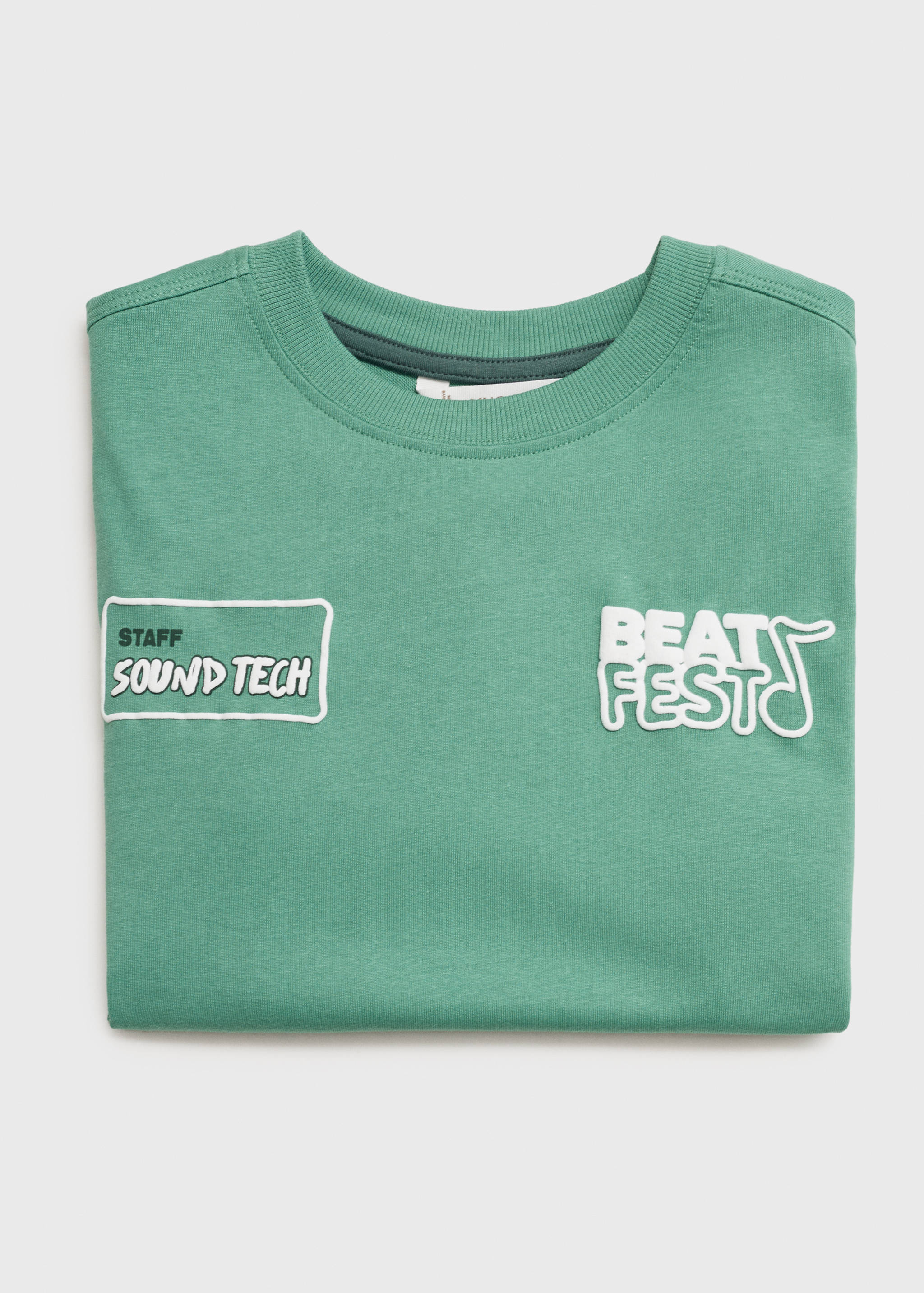 Printed embossed letters t-shirt - Details of the article 0