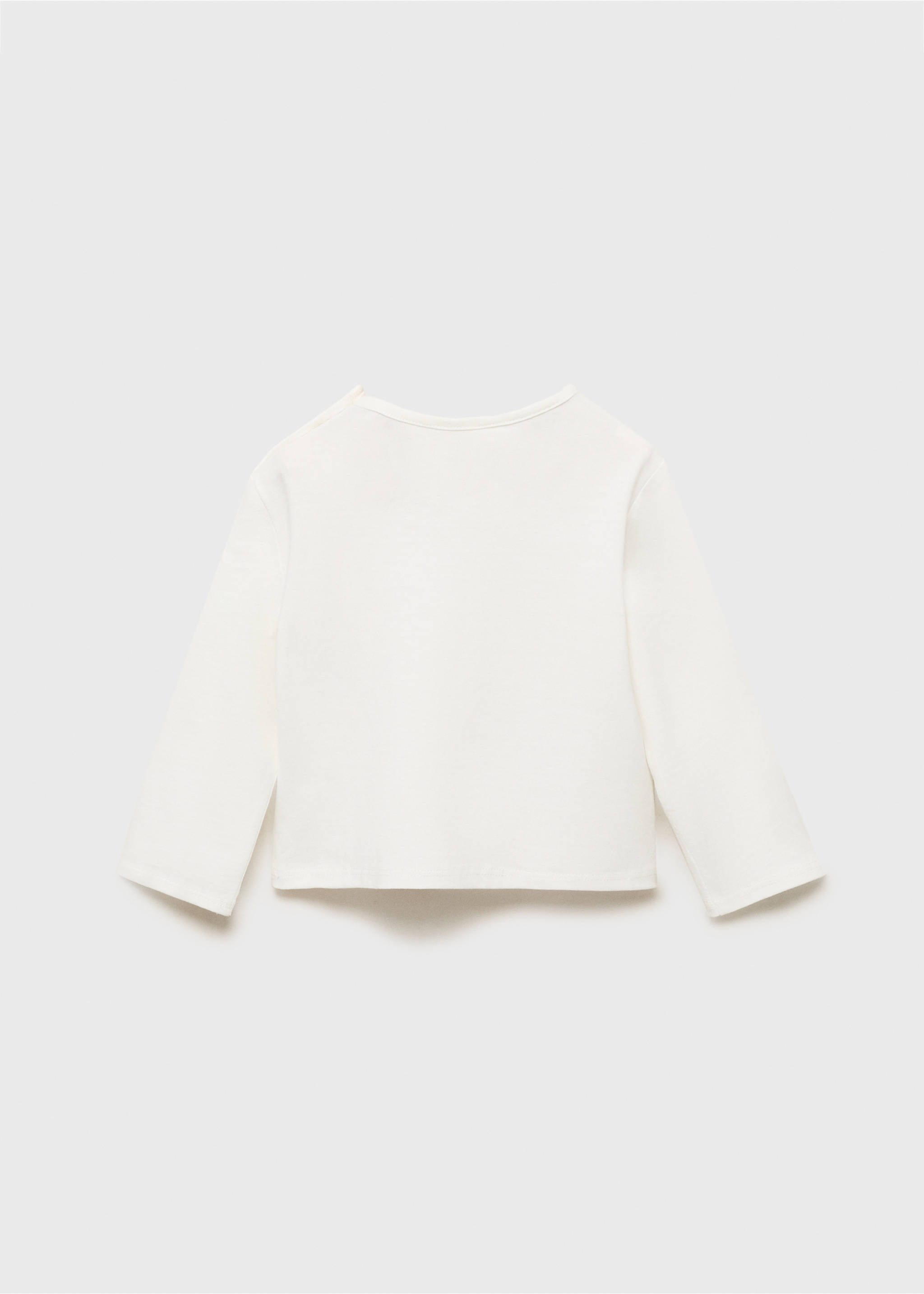 Embossed printed t-shirt - Reverse of the article, Off White. Ref: 17062539-00.