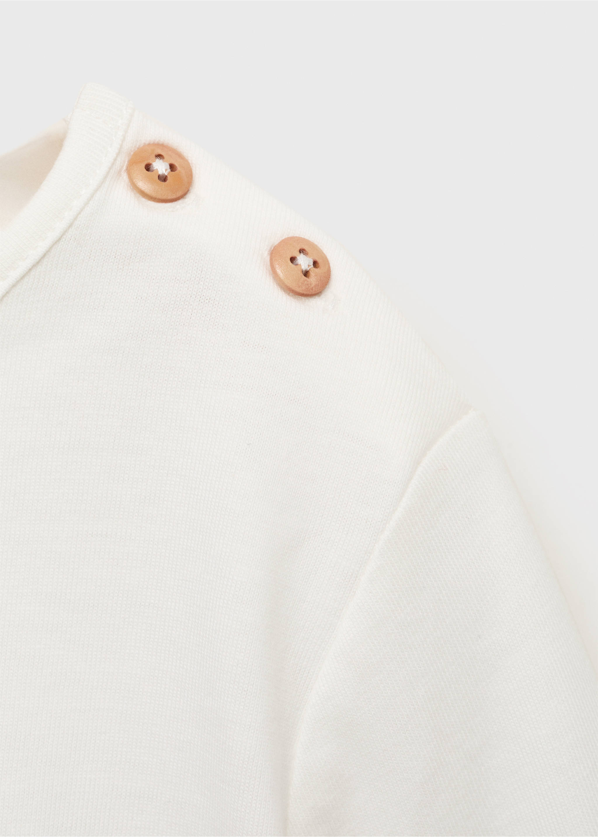 Embossed printed t-shirt - Details of the article 0, Off White. Ref: 17062539-00.