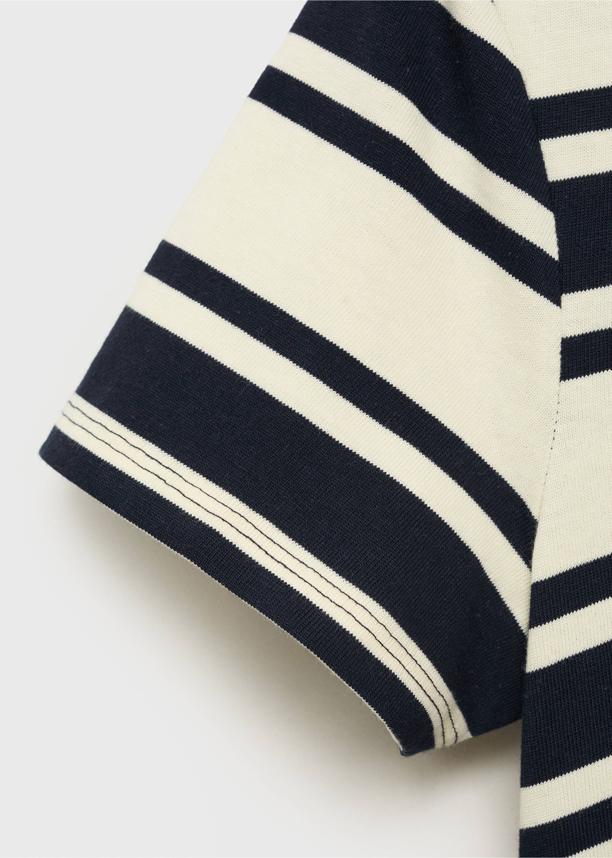 Mixed striped dress - Details of the article 0, Dark Navy. Ref: 17062542-00.