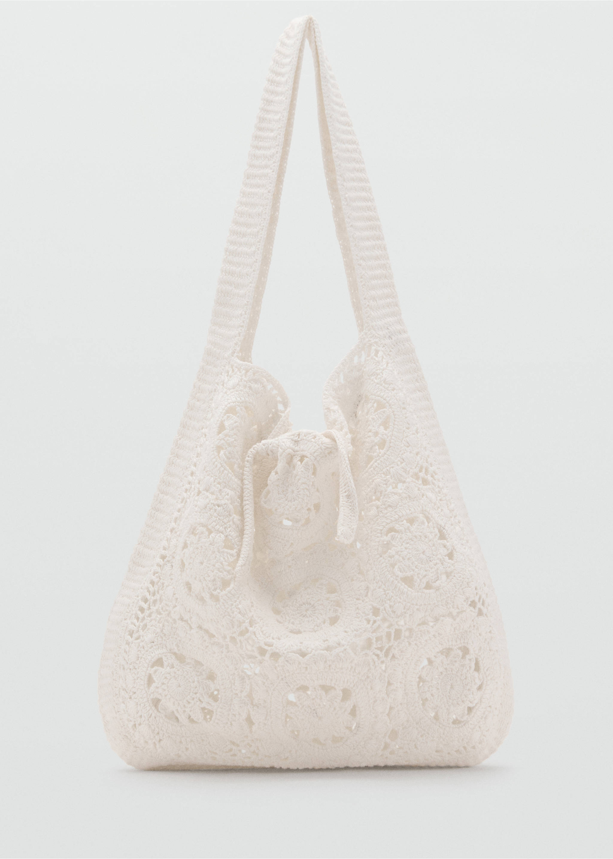 Crochet shopper bag - Article without model, White. Ref: 17062543-00.