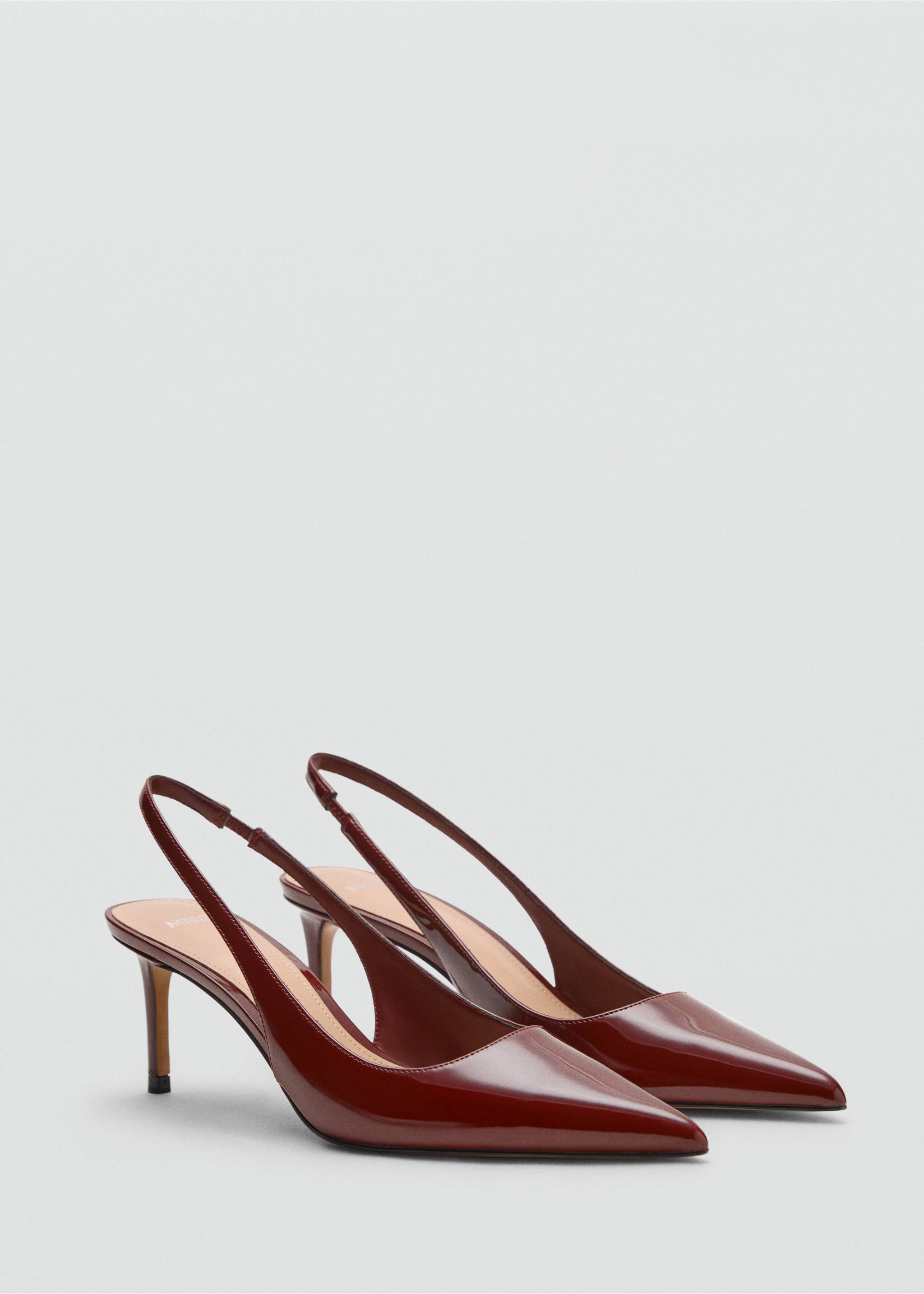Patent heeled shoes - Medium plane, Burgundy. Ref: 17062545-00.