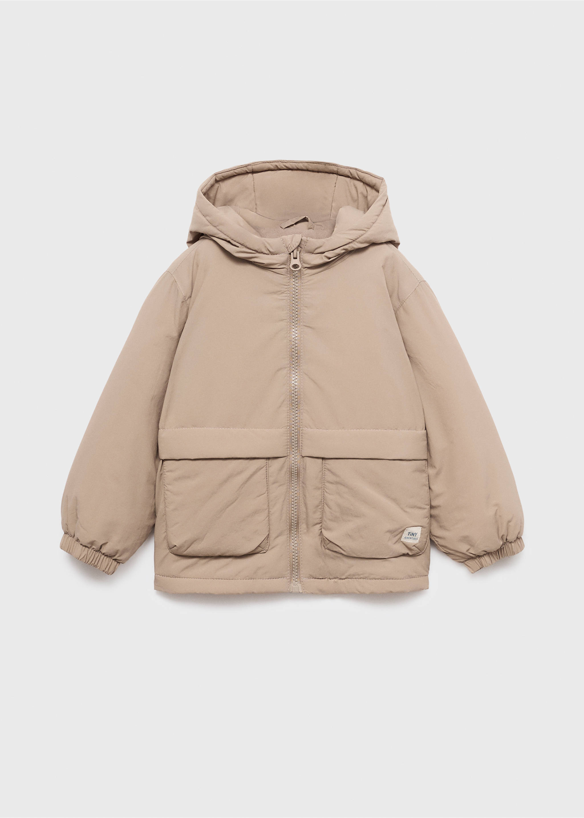 Gewatteerde anorak met capuchon - Artikel zonder model, Middenbruin. Ref: 17062895-00.
