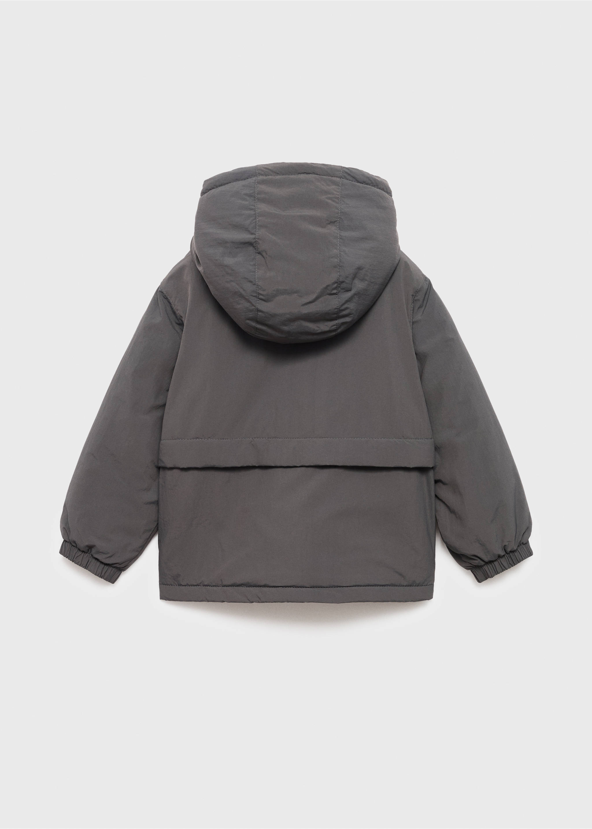 Gewatteerde anorak met capuchon - Achterkant van het artikel, Antraciet. Ref: 17062895-00.