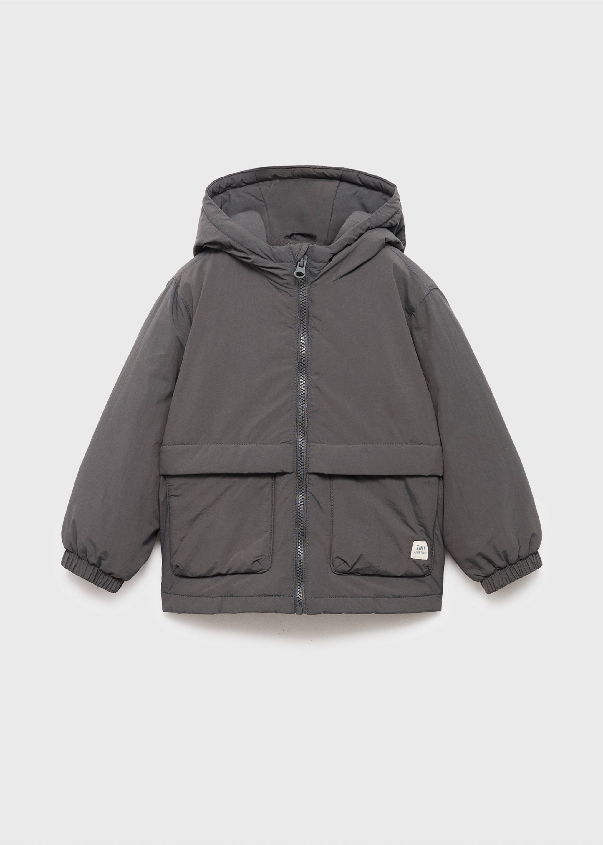 Gewatteerde anorak met capuchon - Artikel zonder model, Antraciet. Ref: 17062895-00.