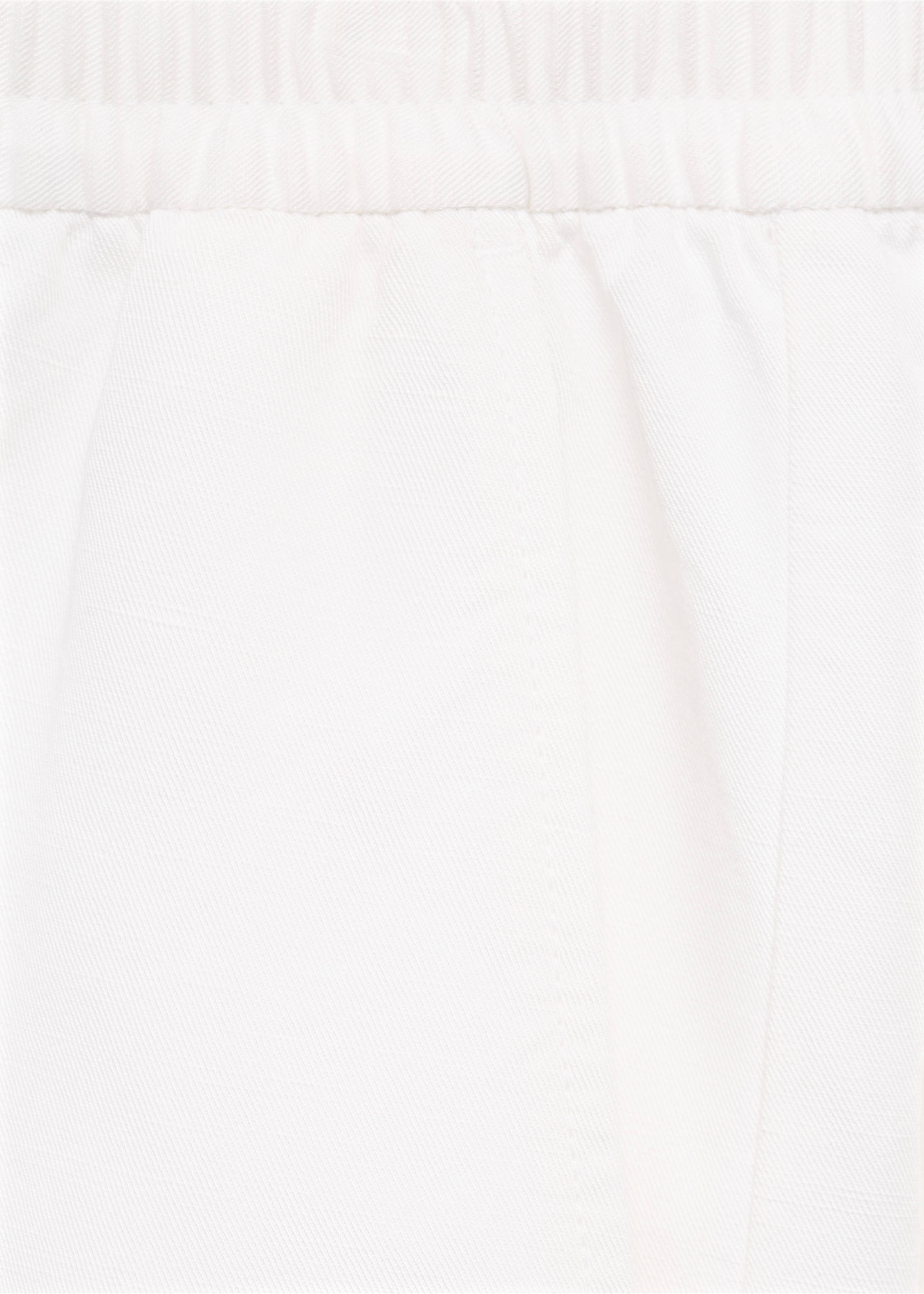 Linen-blend shorts with an elastic waistband - Details of the article 0, Off White. Ref: 17062902-00.