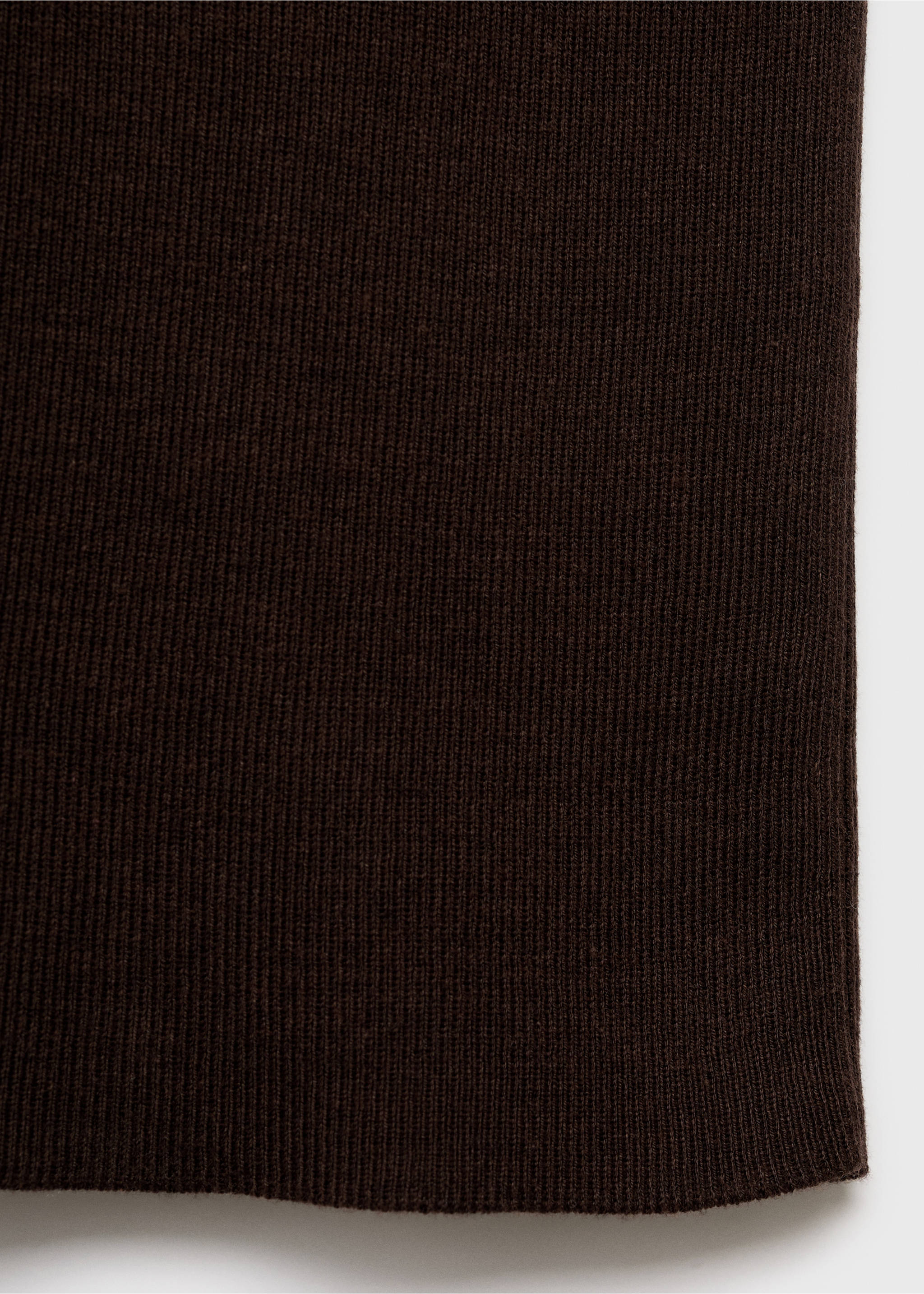 Short-sleeved knitted cotton sweater - Details of the article 8, Chocolate. Ref: 17062904-00.