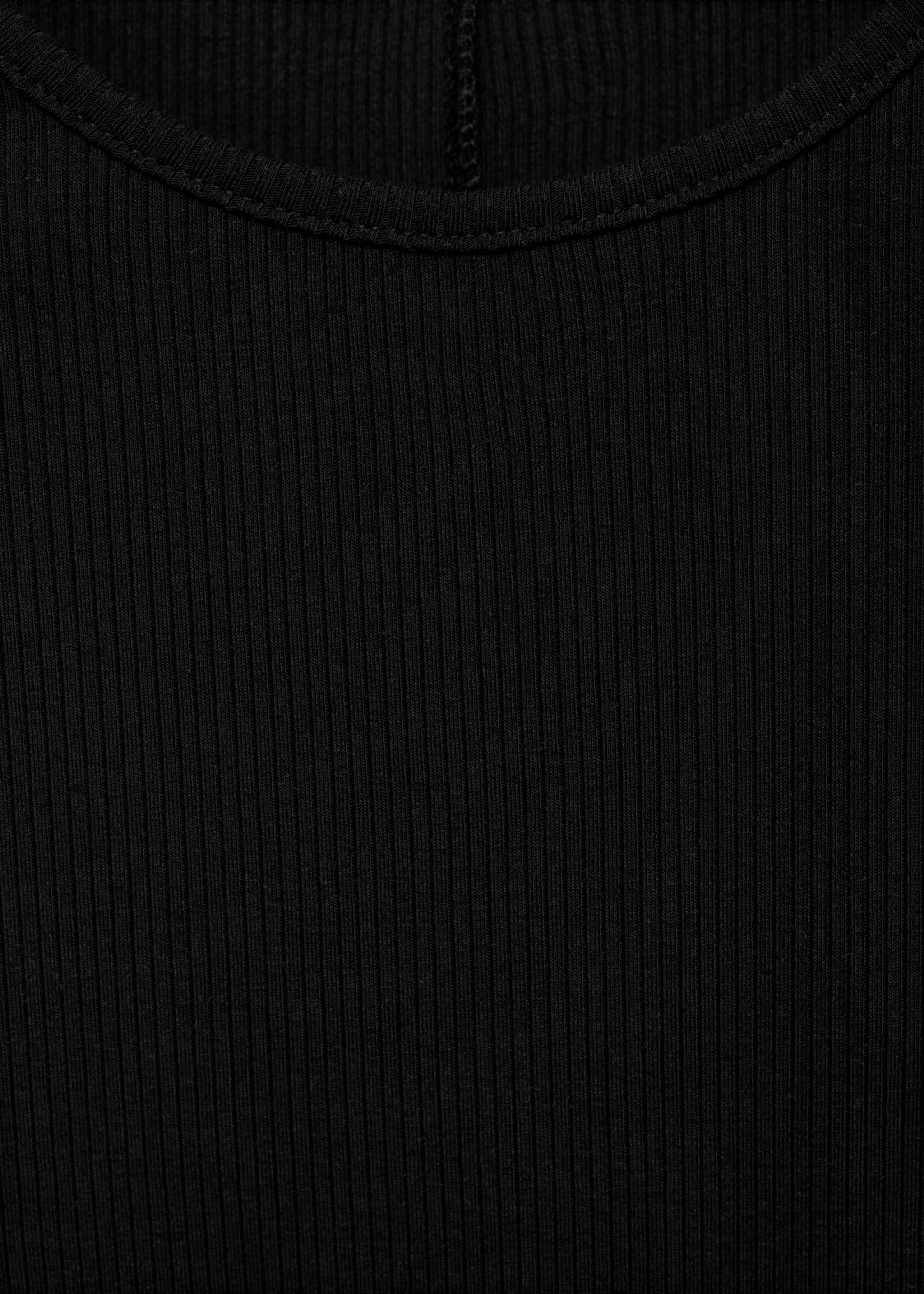 Ribbed short dress - Details of the article 0, Black. Ref: 17062906-00.
