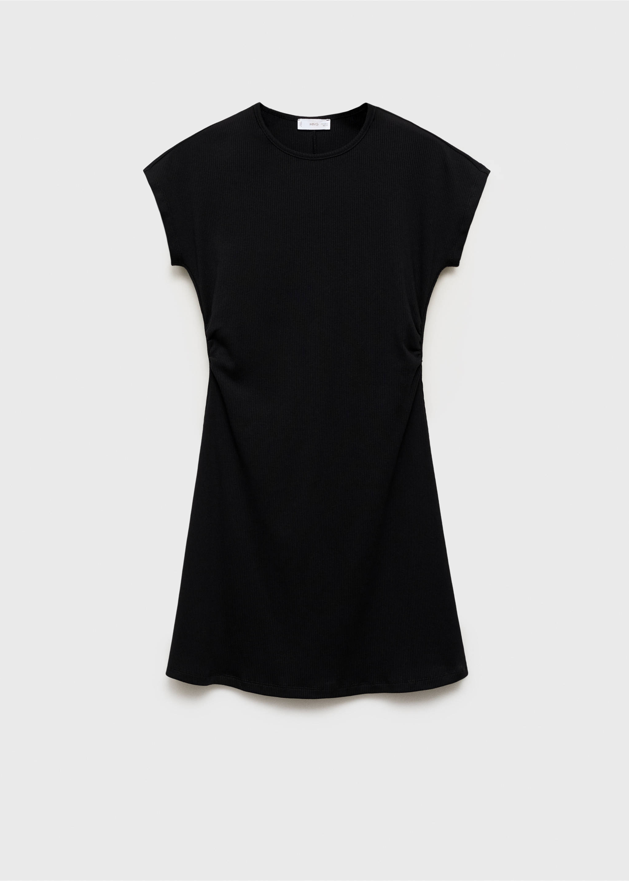 Ribbed short dress - Article without model, Black. Ref: 17062906-00.