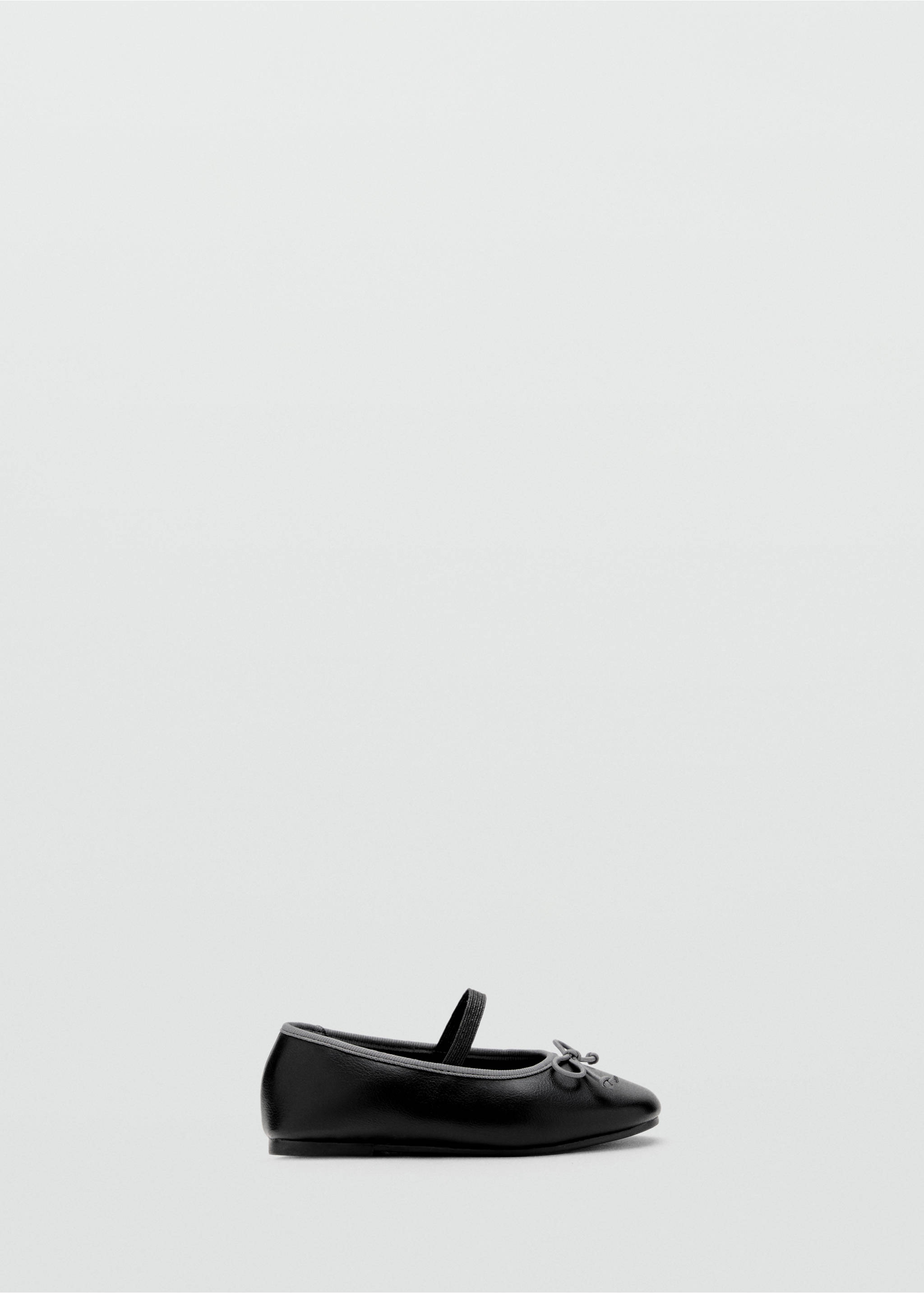 Two-tone ballet flats with bow - Article without model, Black. Ref: 17062909-00.