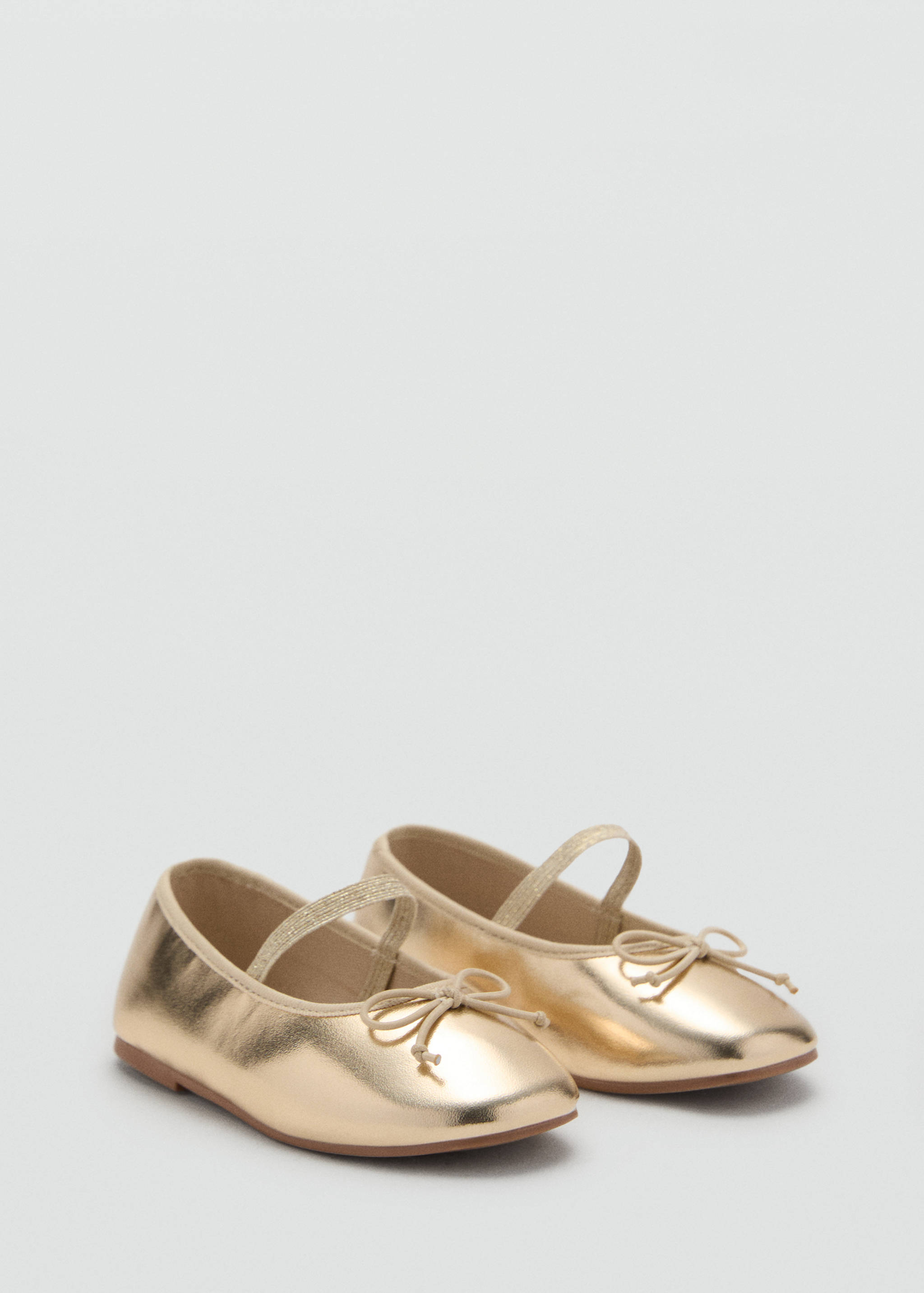 Metallic ballet flats with bow - Medium plane