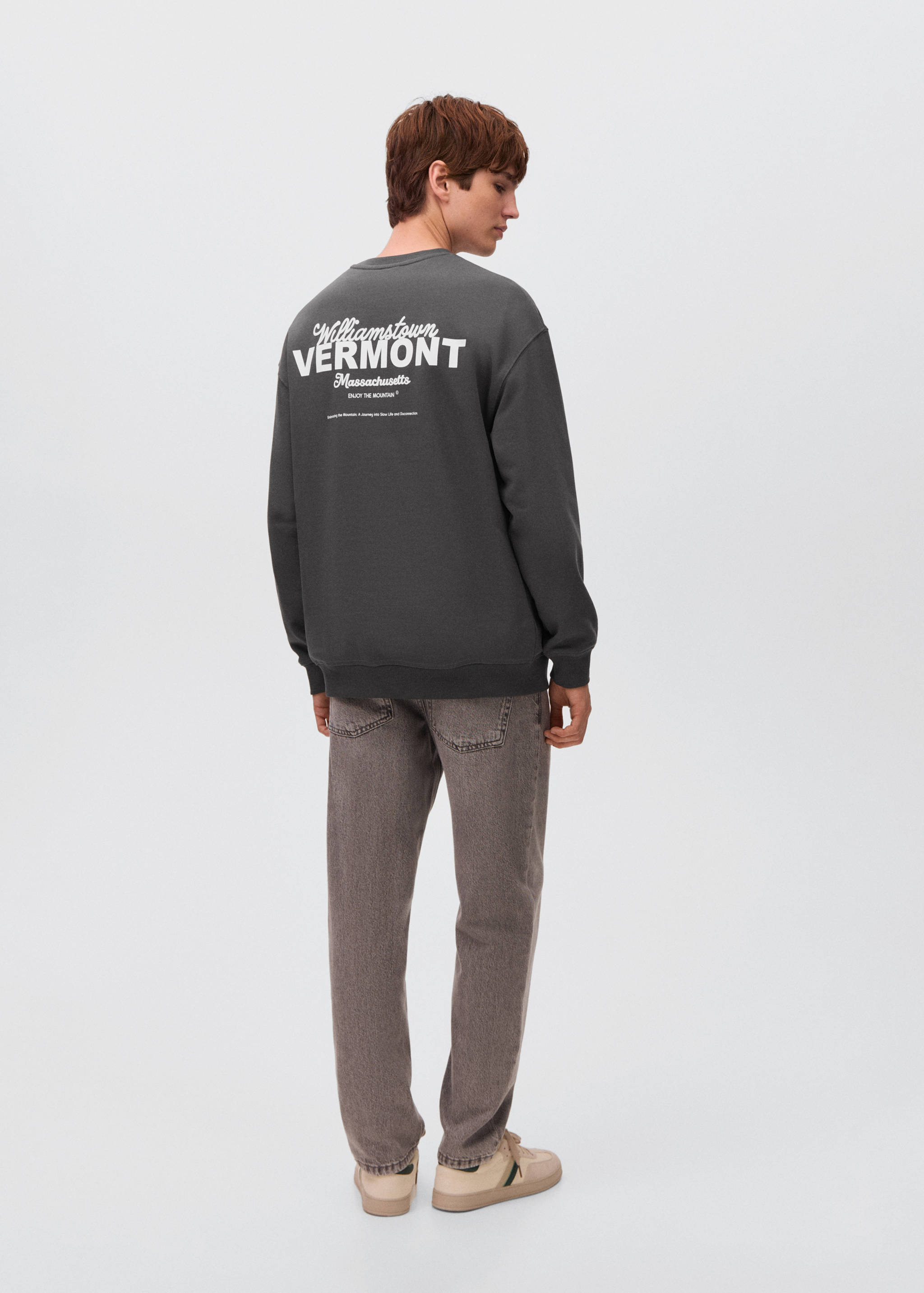 Printed cotton sweatshirt - Reverse of the article