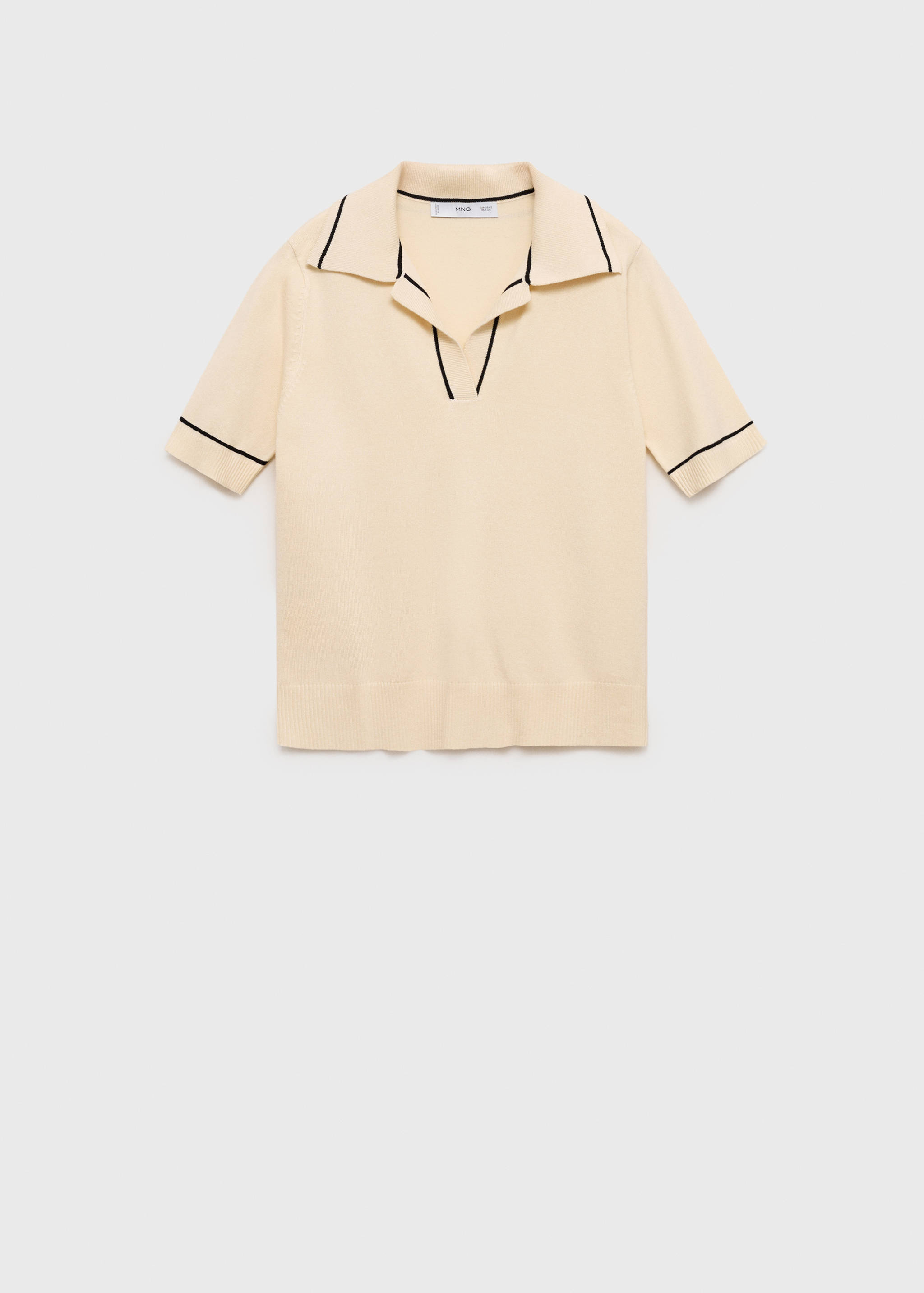 Polo-neck sweater with contrasting trims - Article without model