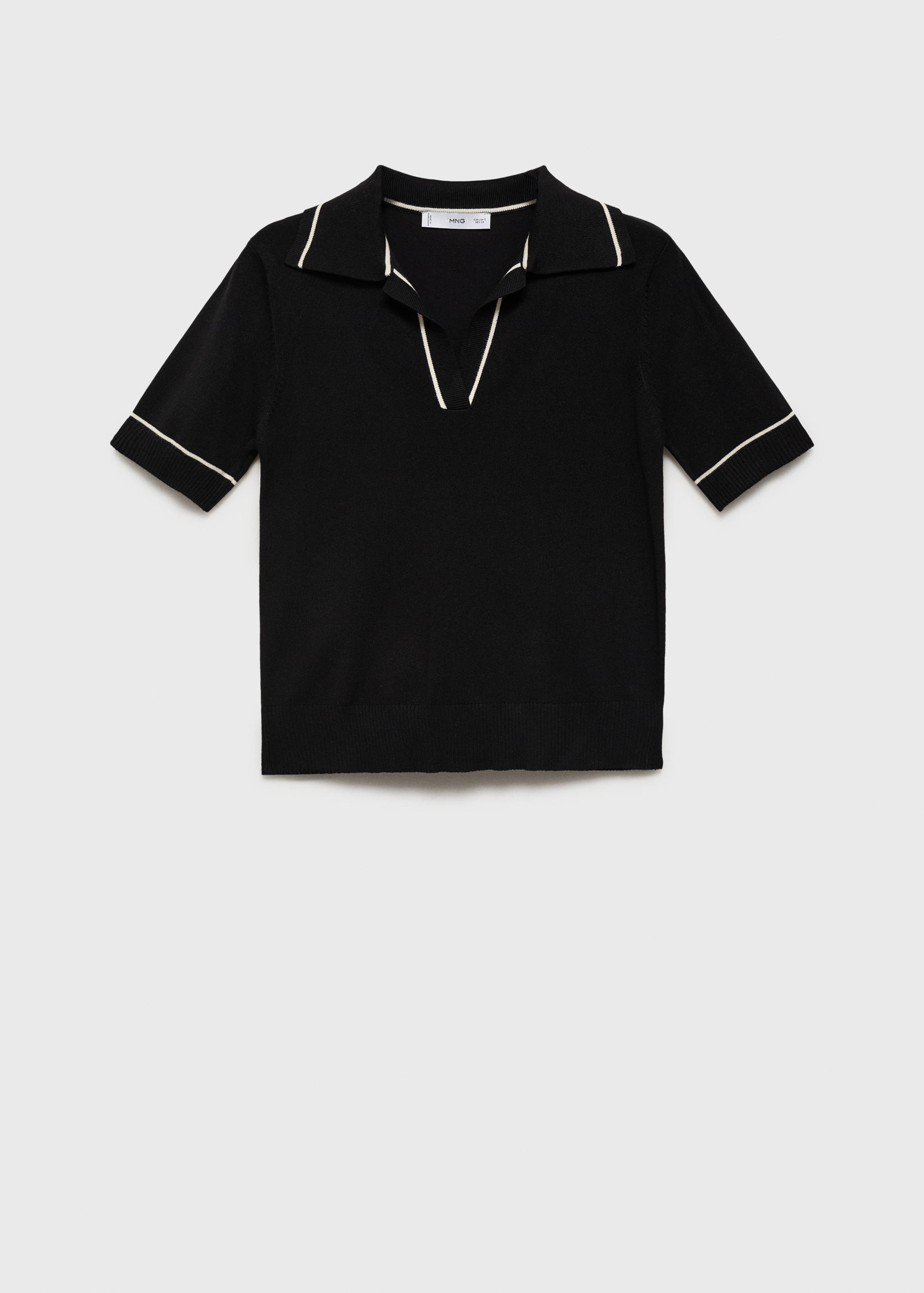 Polo-neck sweater with contrasting trims - Article without model