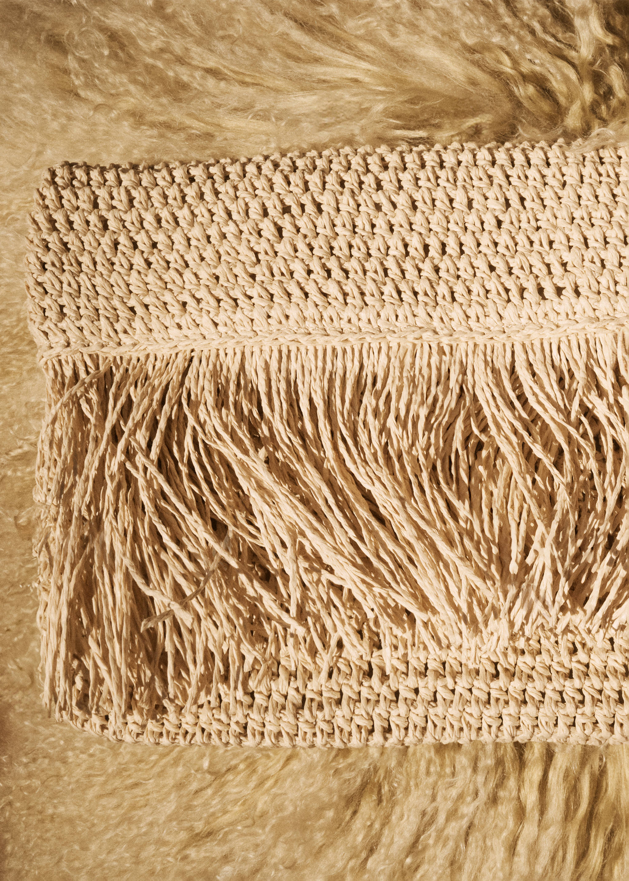 Handtasche aus Naturfaser mit Fransen - Detail des Artikels 9
