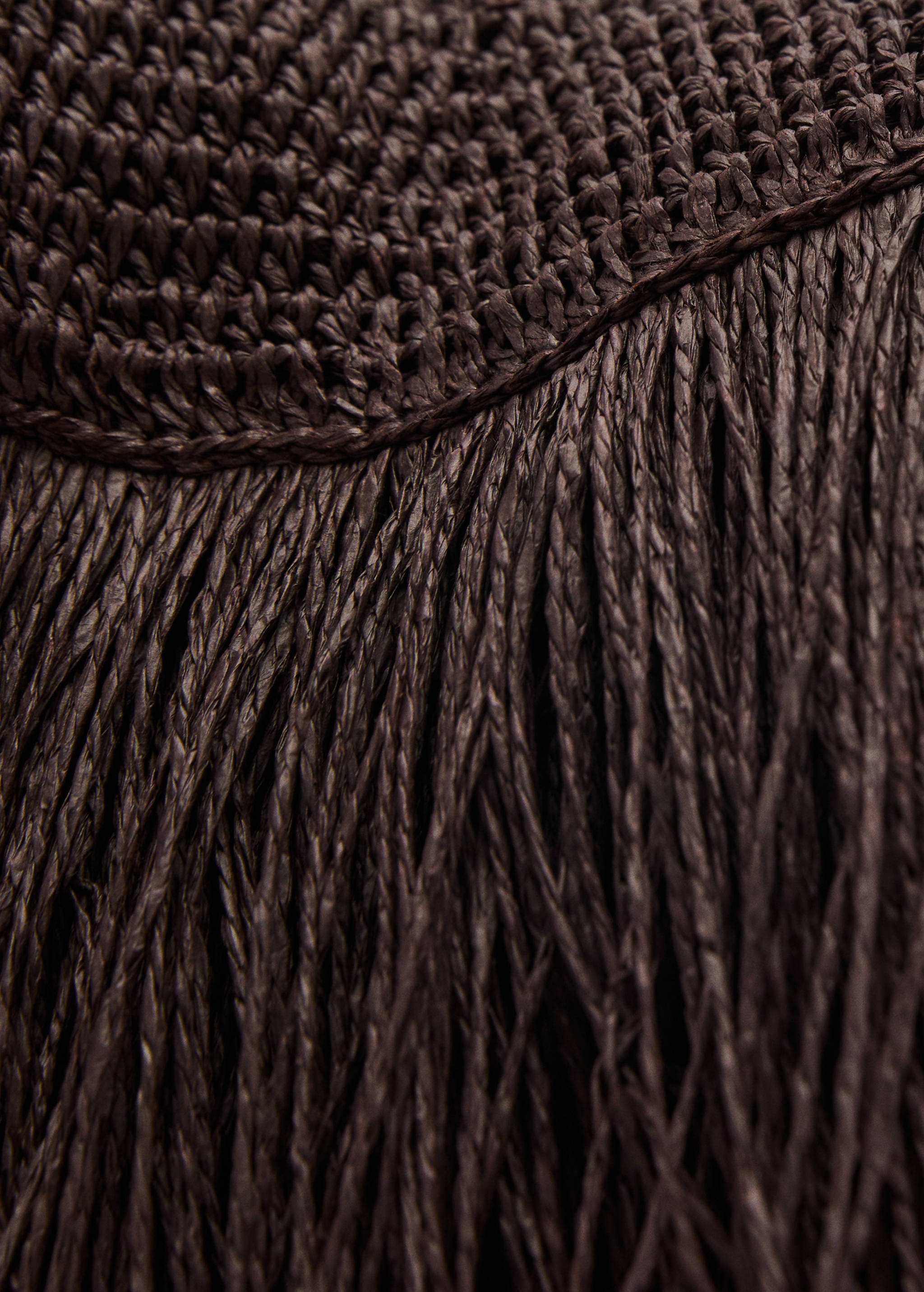 Handtasche aus Naturfaser mit Fransen - Detail des Artikels 1