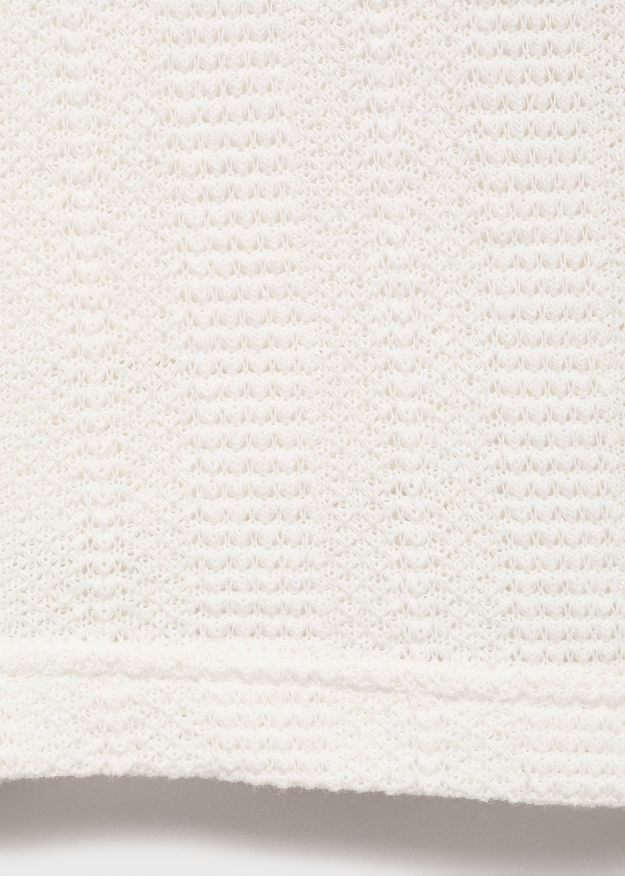 Structured knitted shorts - Details of the article 0, Off White. Ref: 17062923-00.