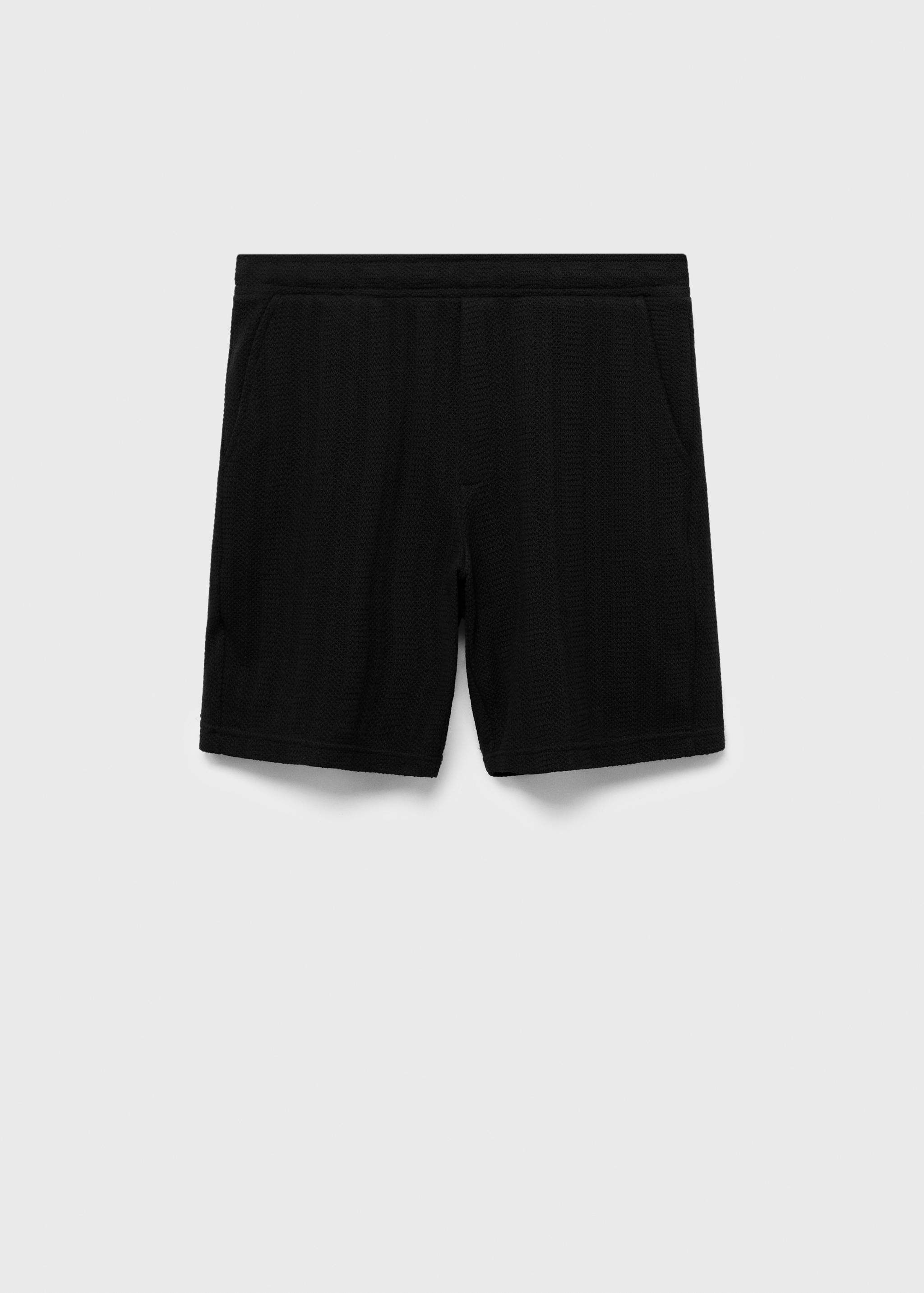 Structured knitted shorts - Article without model