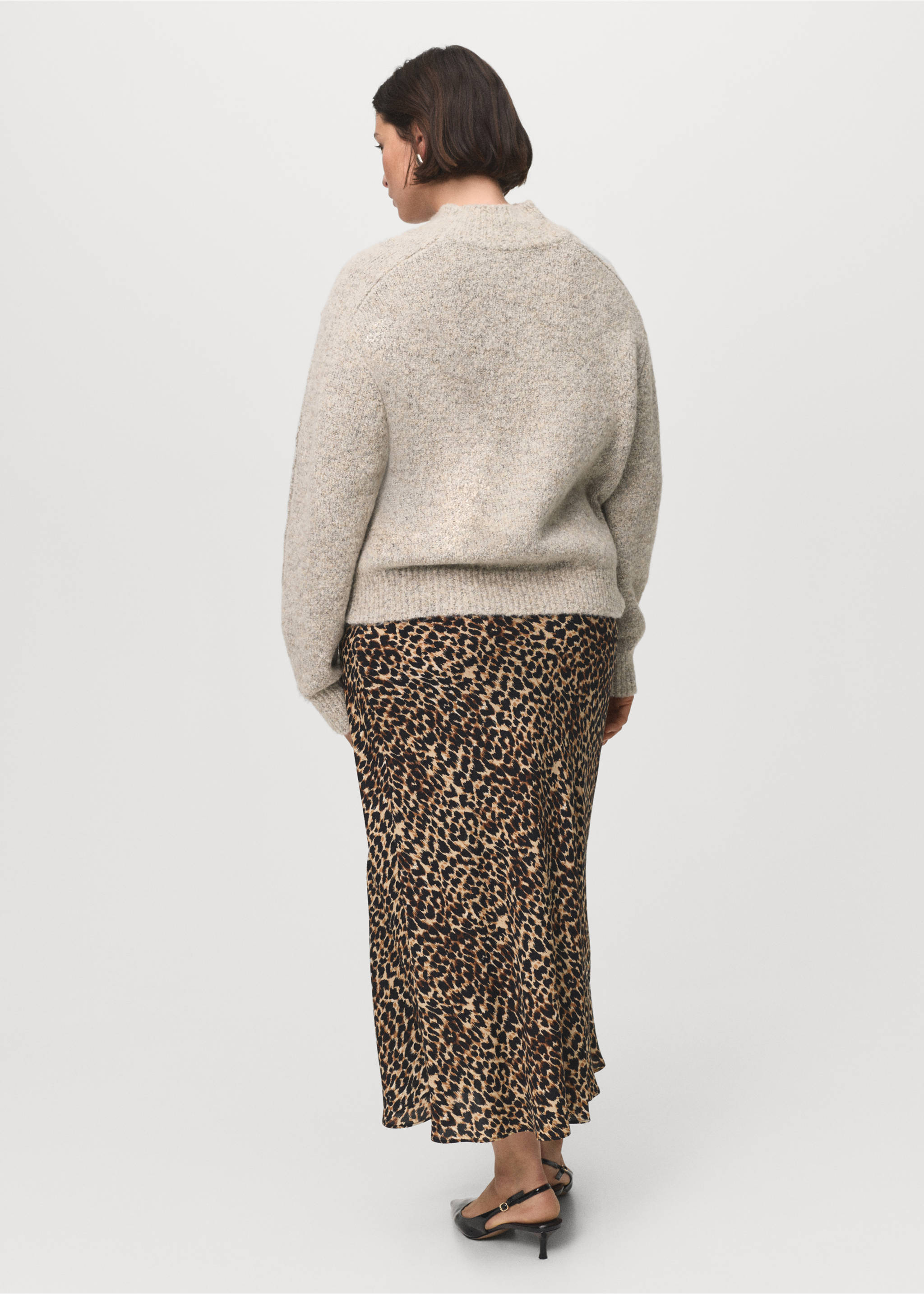 Leopard midi skirt - Details of the article 4, Brown. Ref: 17062927-00.