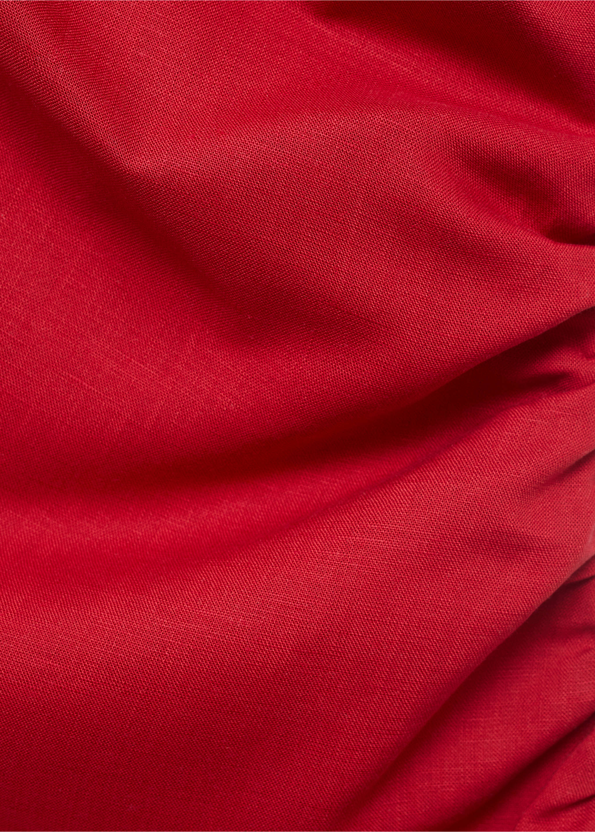 Lyocell dress with asymmetrical neckline - Details of the article 8, Red. Ref: 17062929-00.