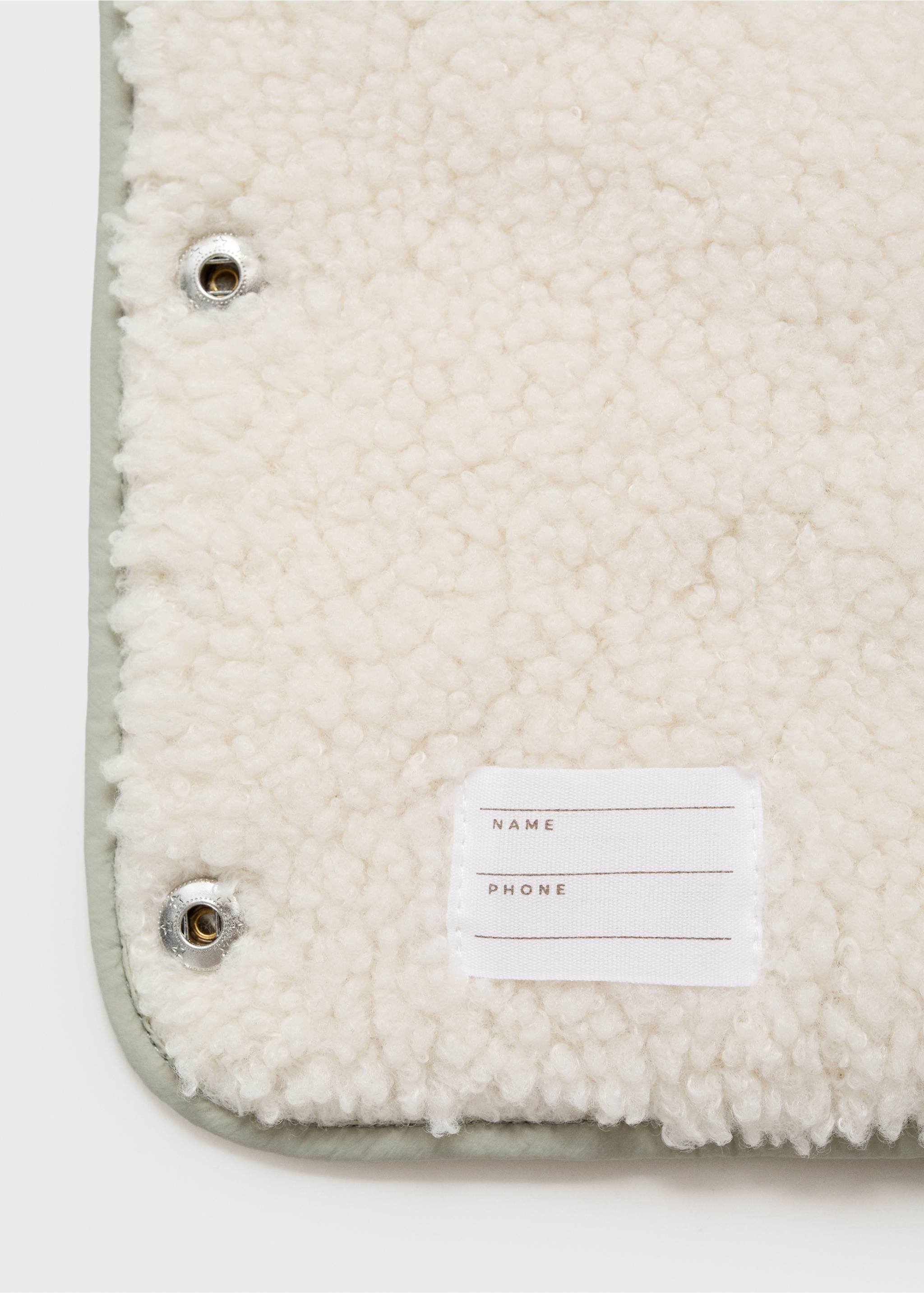 Padded anorak with shearling lining - Details of the article 0, Pastel Green. Ref: 17063271-00.