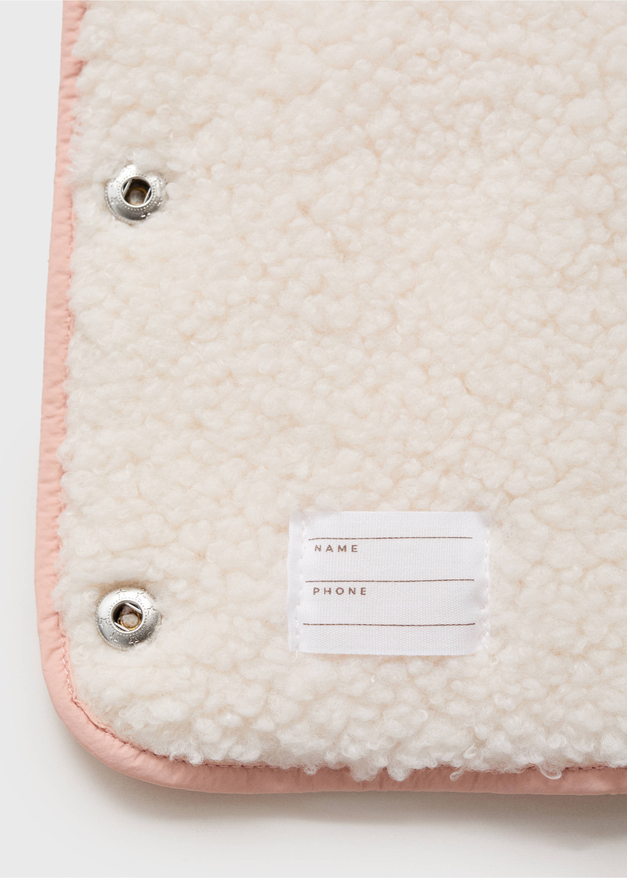 Padded anorak with shearling lining - Details of the article 0, Pastel Pink. Ref: 17063271-00.