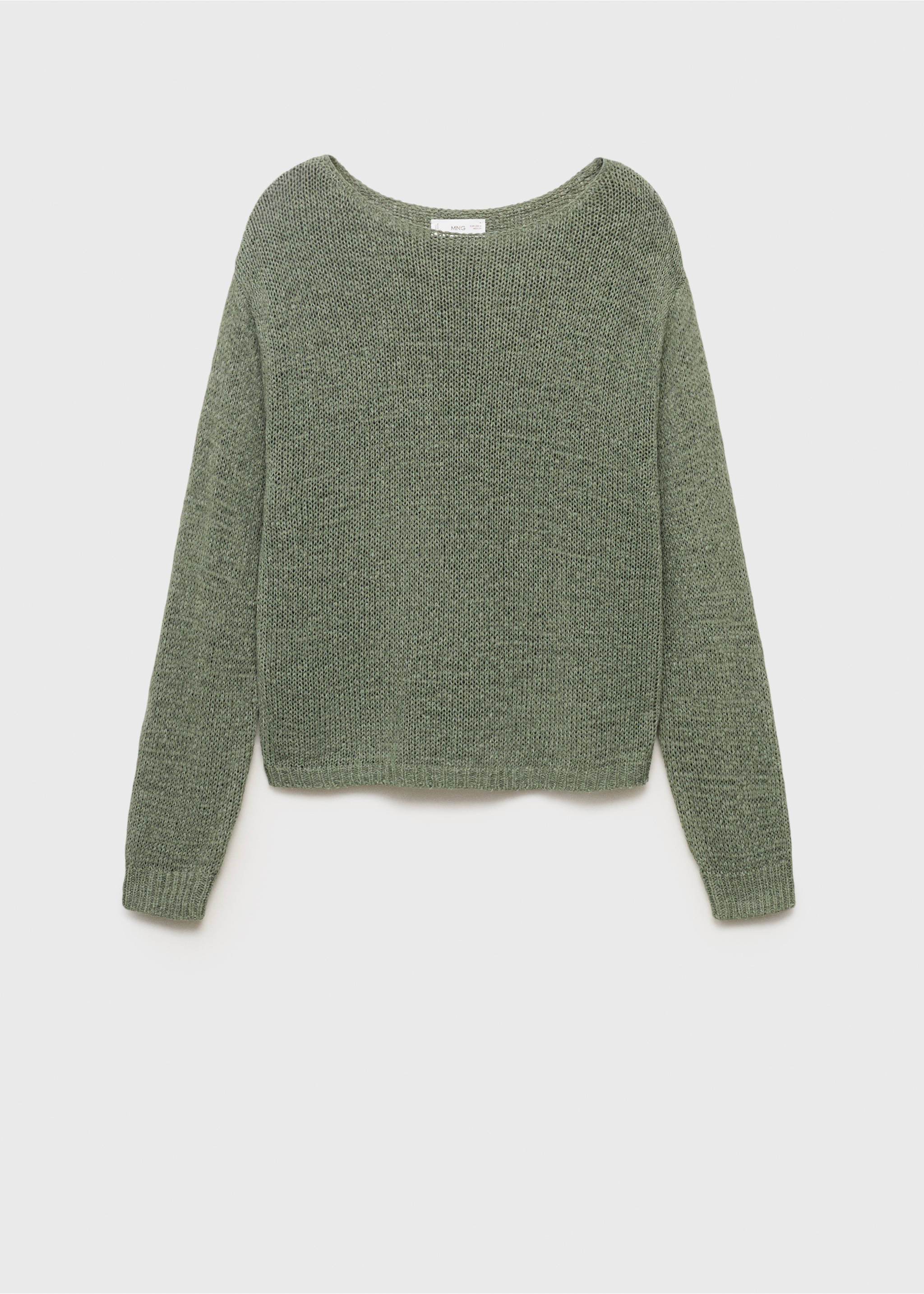 Openwork knit sweater - Article without model, Khaki. Ref: 17063273-00.