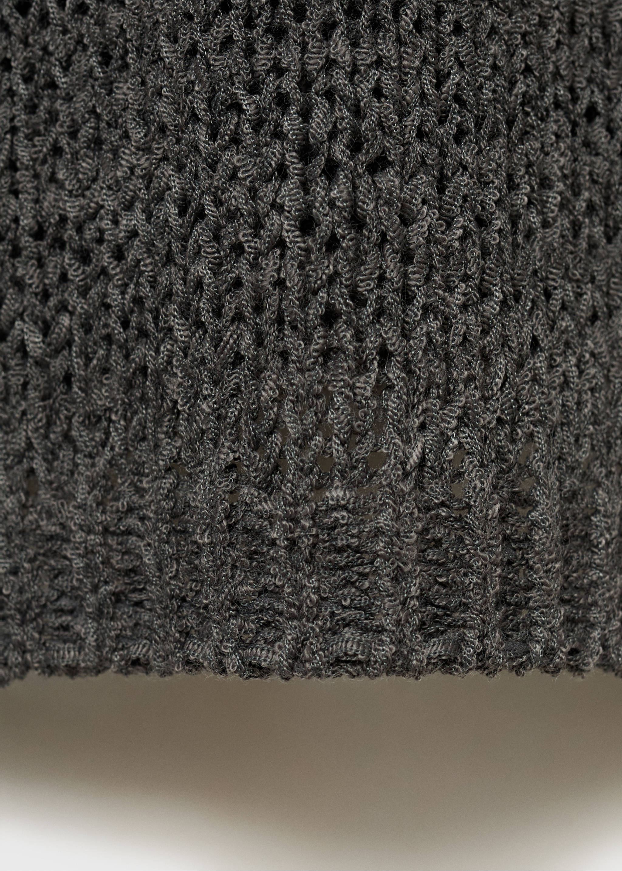 Pullover mit Lochstrickmuster - Detail des Artikels 0, Anthrazit. Ref: 17063273-00.
