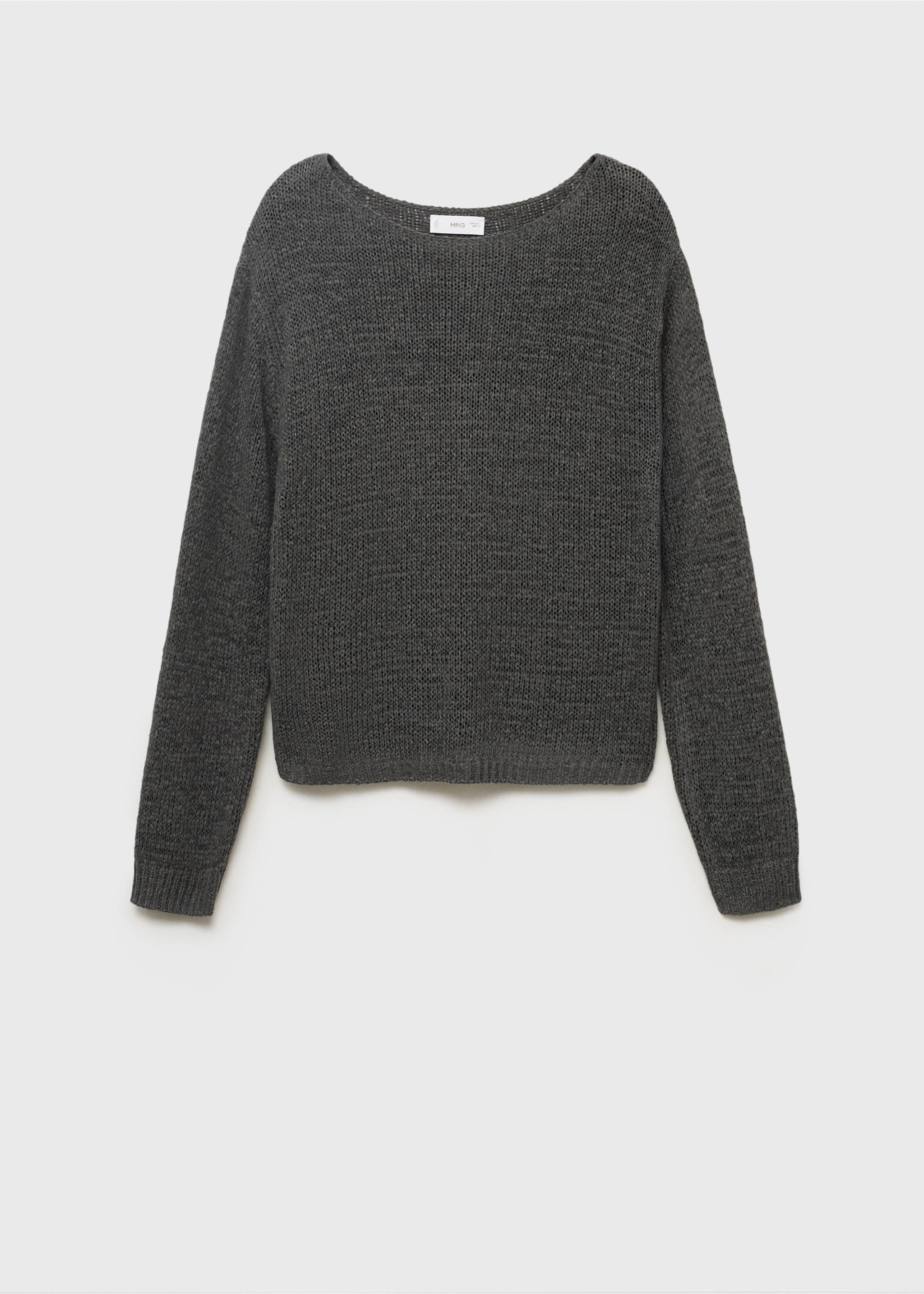 Pullover mit Lochstrickmuster - Artikel ohne Model, Anthrazit. Ref: 17063273-00.