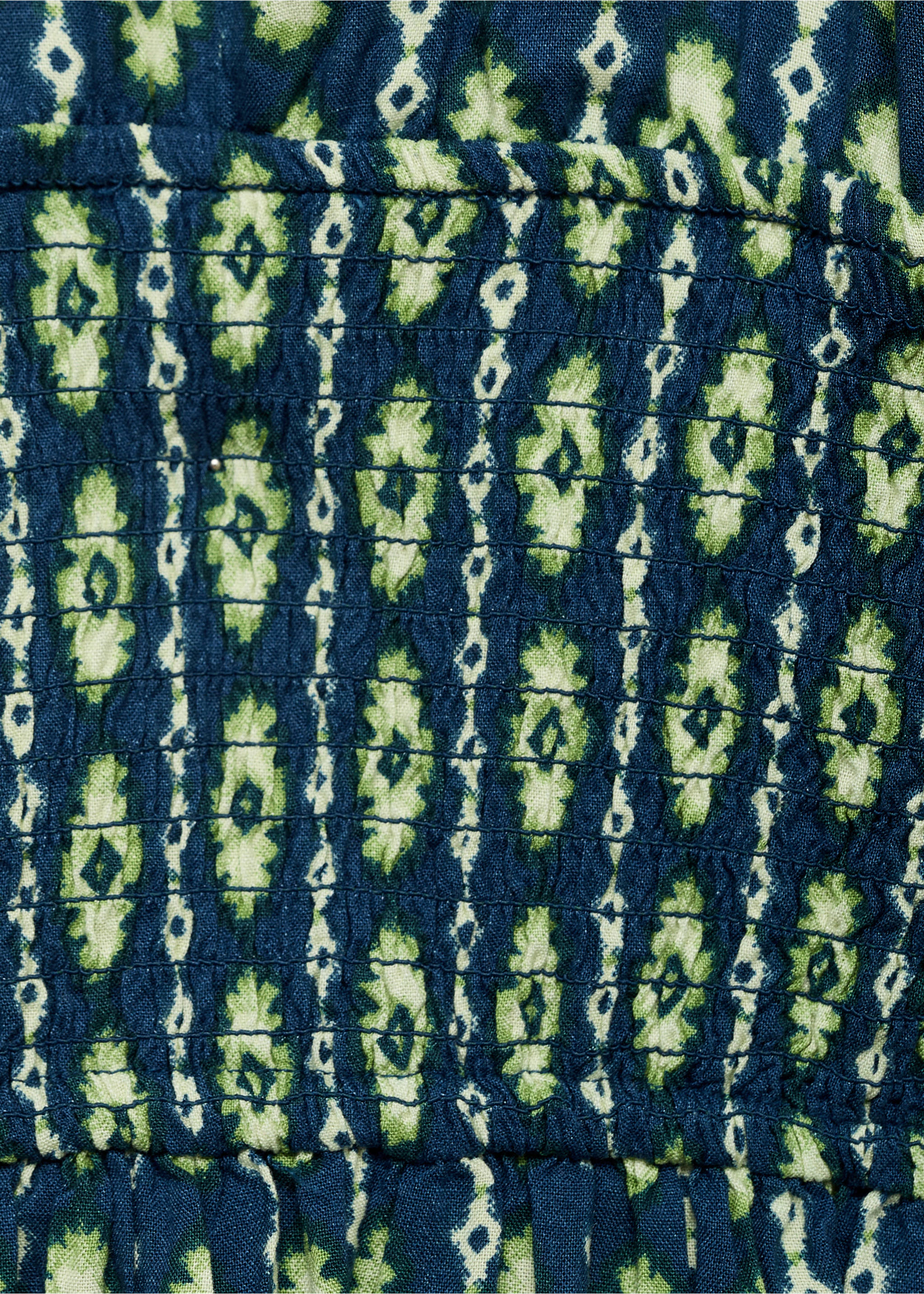 Printed halter-neck dress - Details of the article 8, Navy. Ref: 17063275-00.